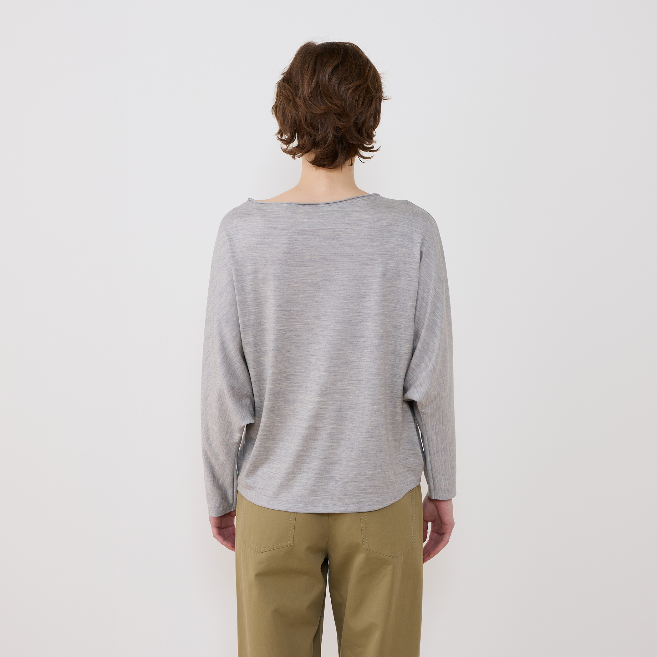 ウォッシャブルウールジャージー ドルマンスリーブプルオーバー