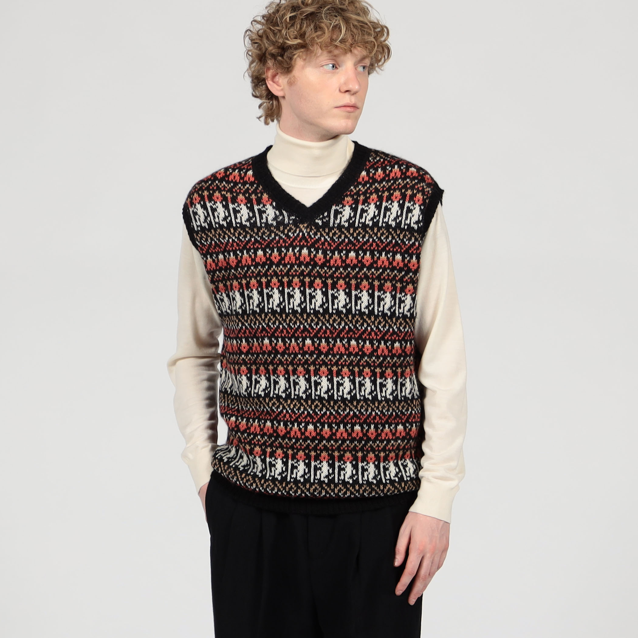 別注】Raffa Molina フェアアイル Vネック ニットベスト