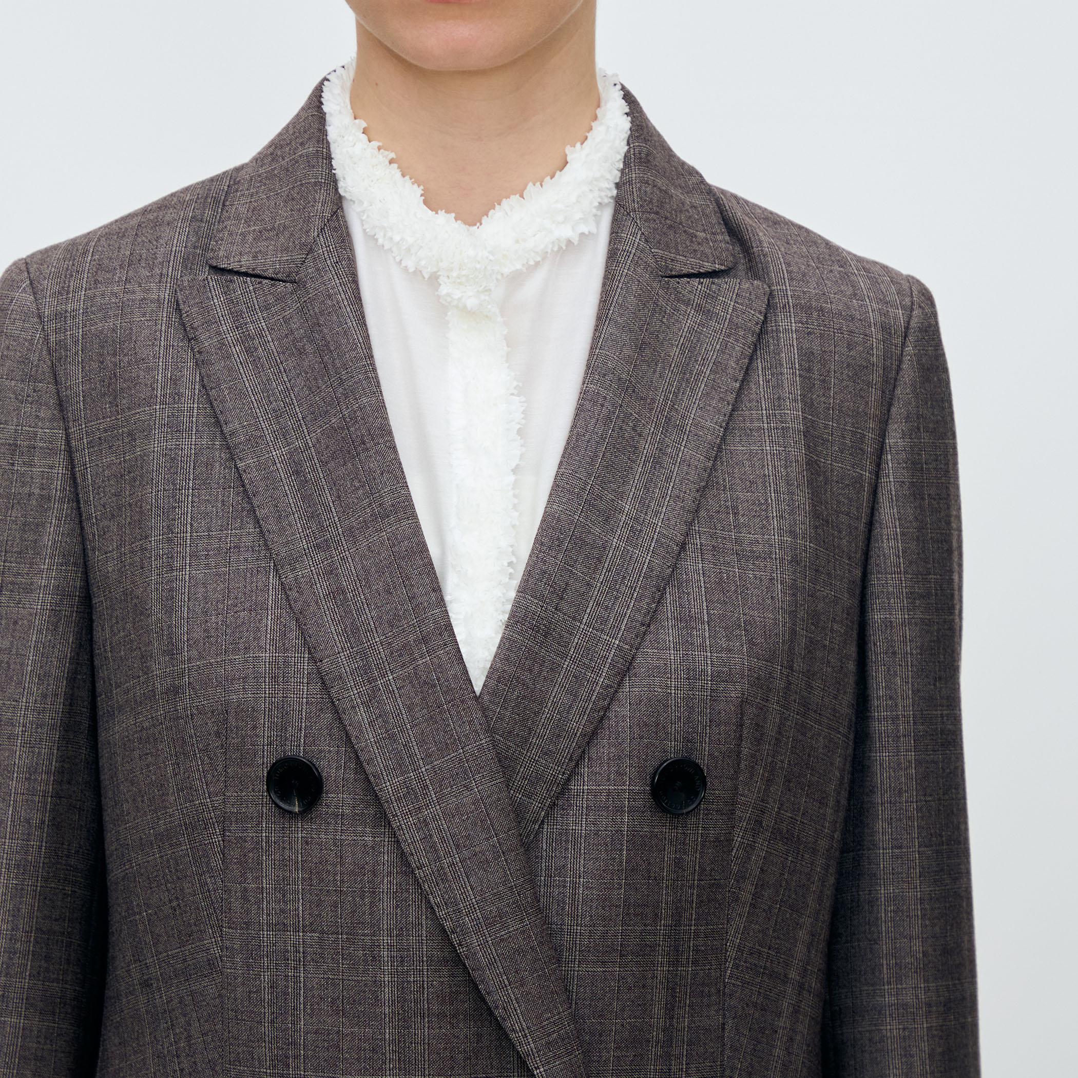 ZELANDER GLEN CHECK ダブルブレストジャケット｜トゥモローランド