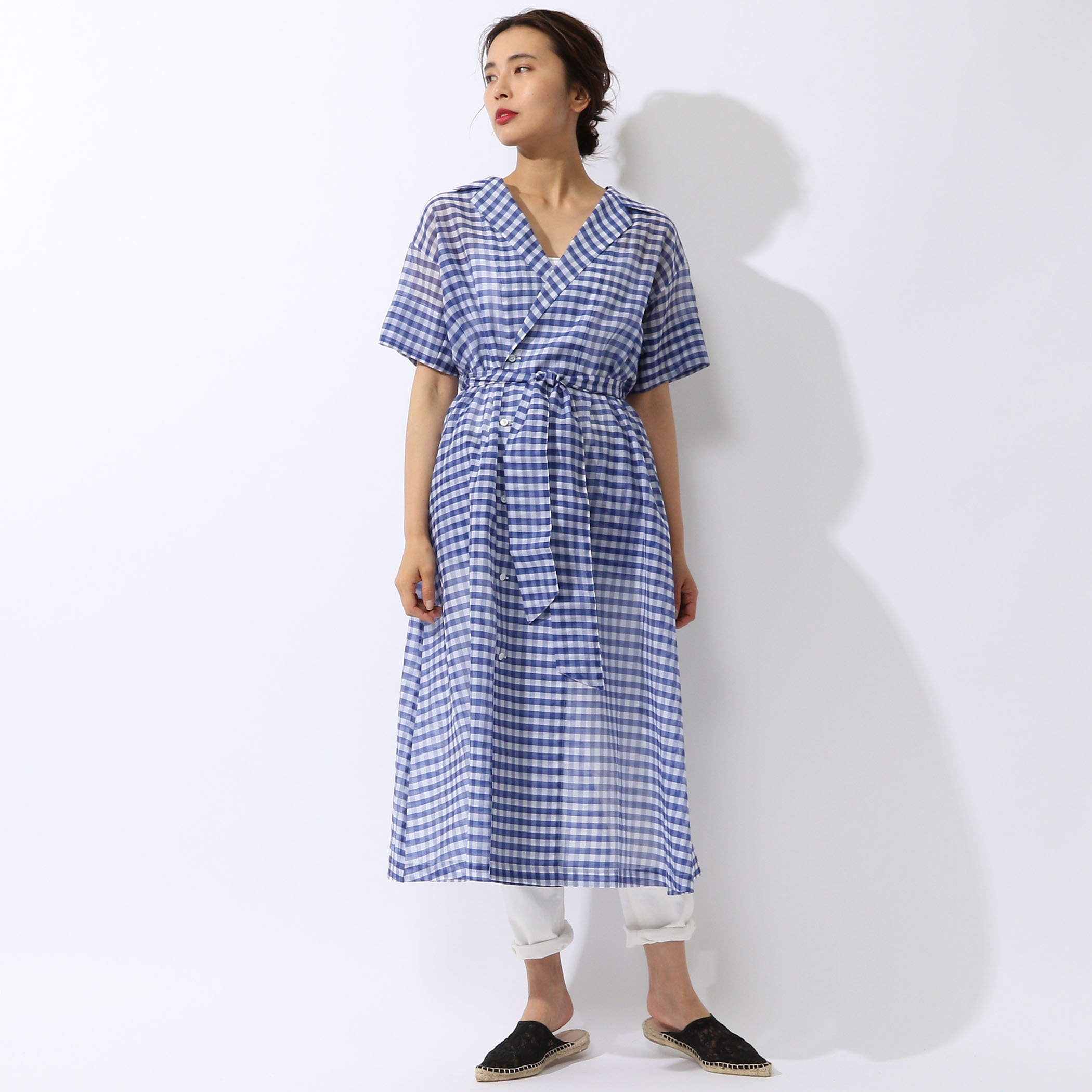 ❣️新品未使用❣️【トゥモローランド 】 ☆ステッチ高級シルクワンピース シルクジャージーミドルワンピース | maison TOMORROWLAND
