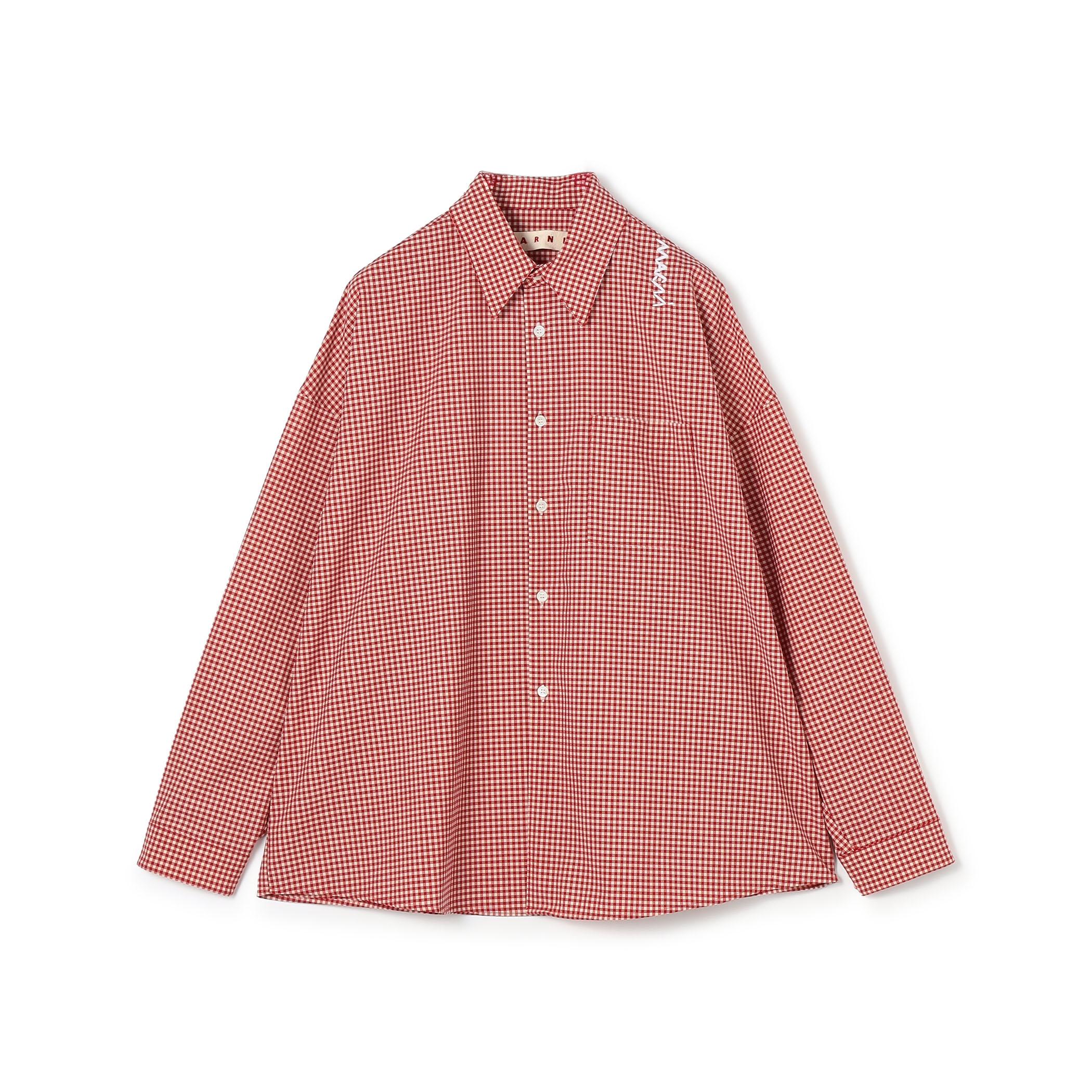 MARNI Gingham Check Light Wool Blended Shirt