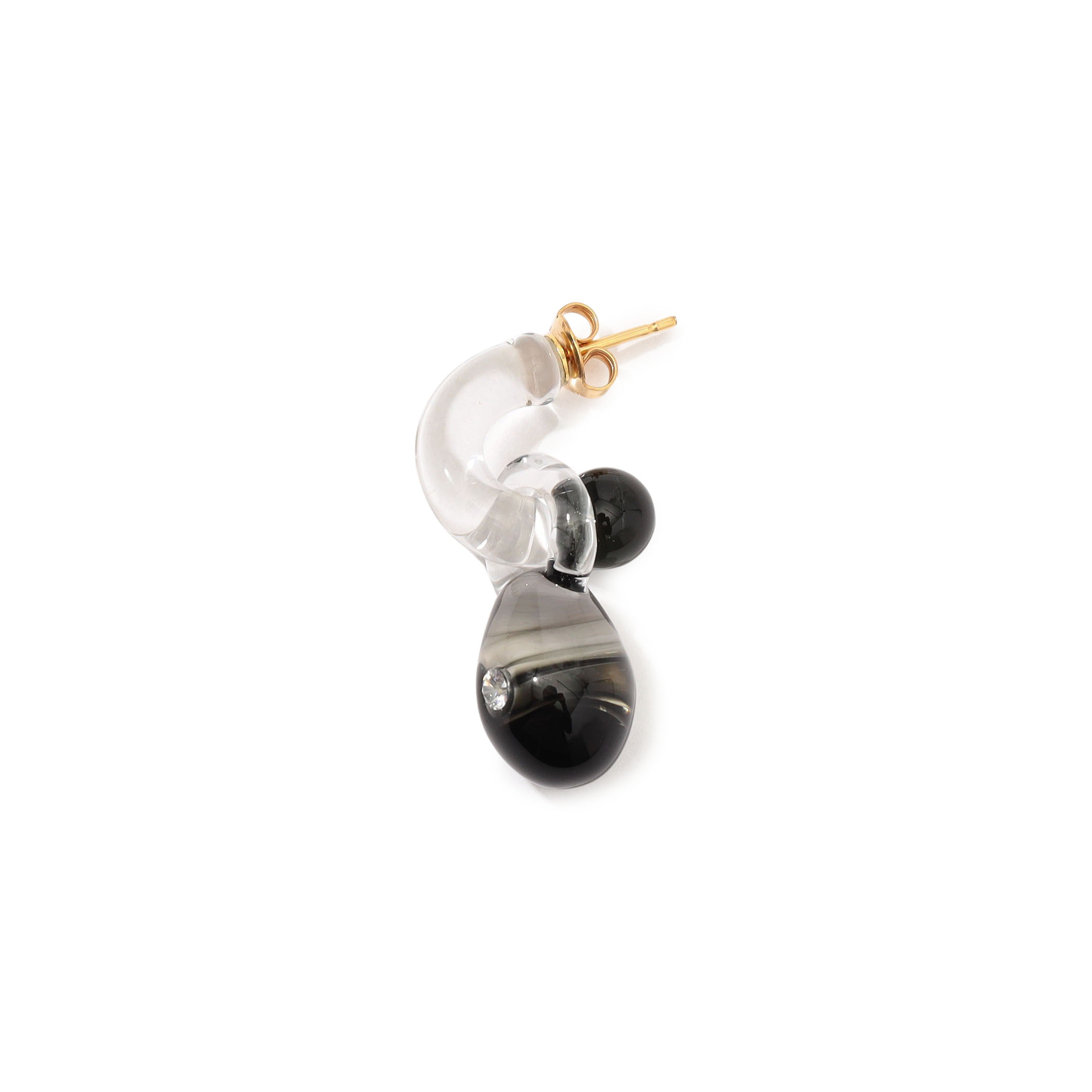 LEVENS JEWELS MINI GLASS HOOP ピアス