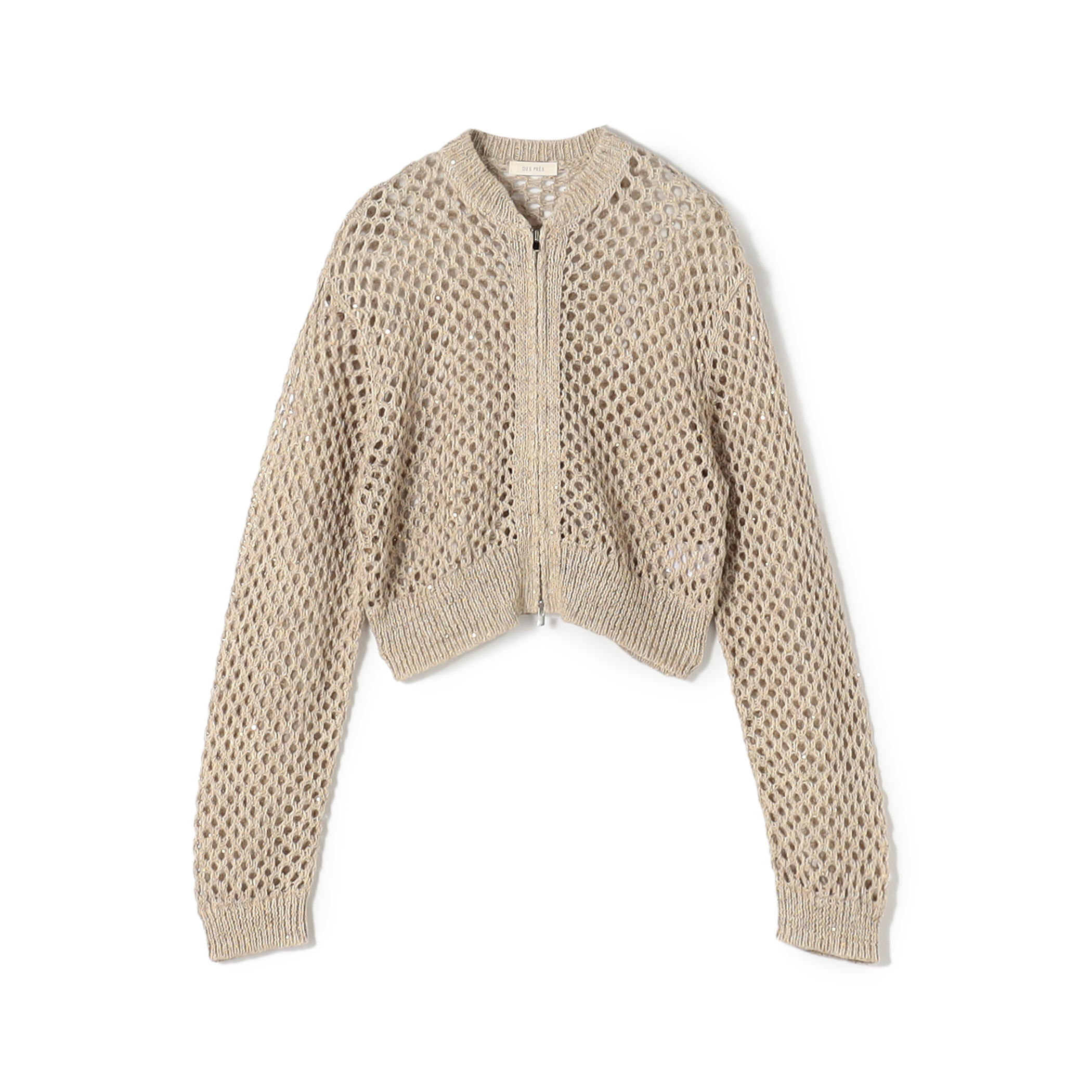 リネンポリエステルコットンリリヤーン クロップドブルゾン