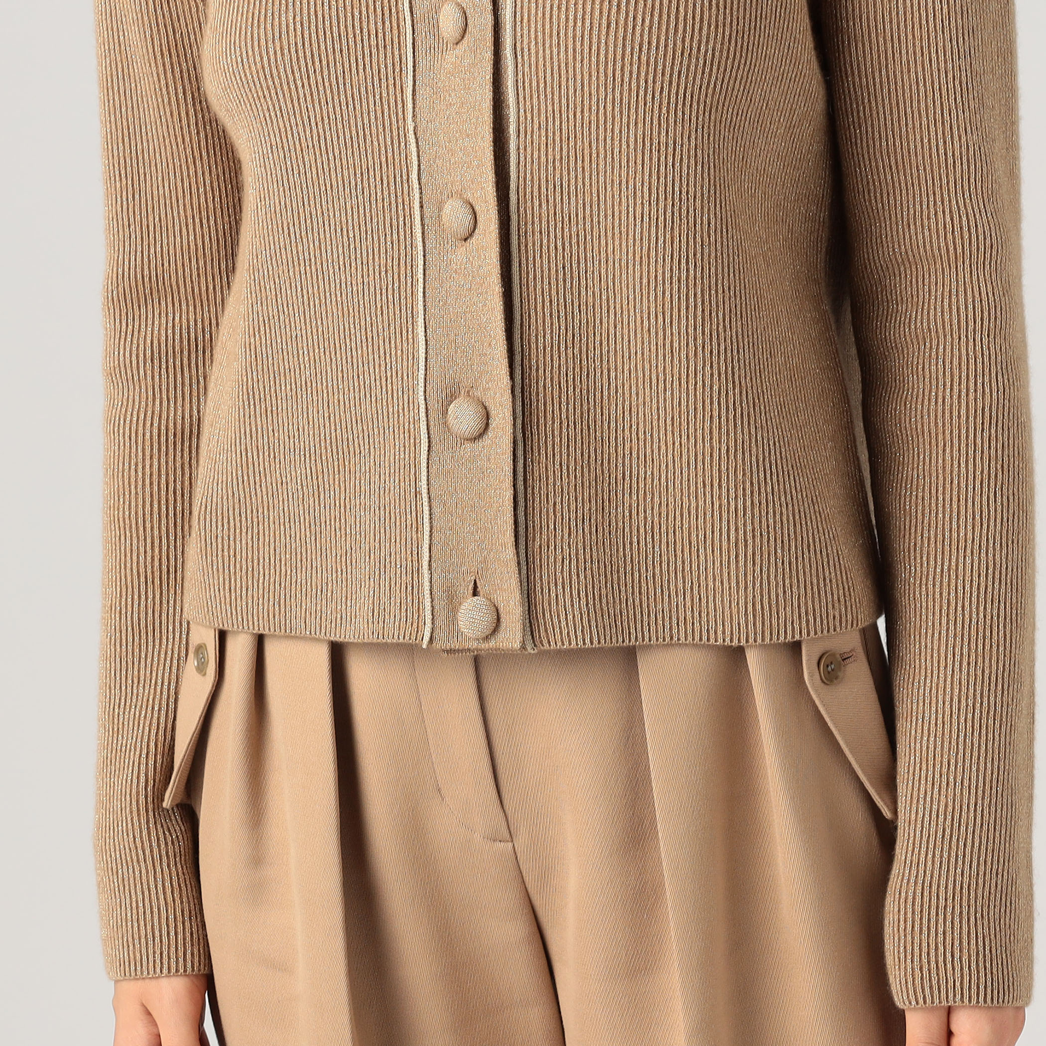 ATLAST 2トーン ラグラン ウール カーディガン 42 ATLAST 2トーン ラグラン ウール カーディガン 42 ATLAST ＆ CO