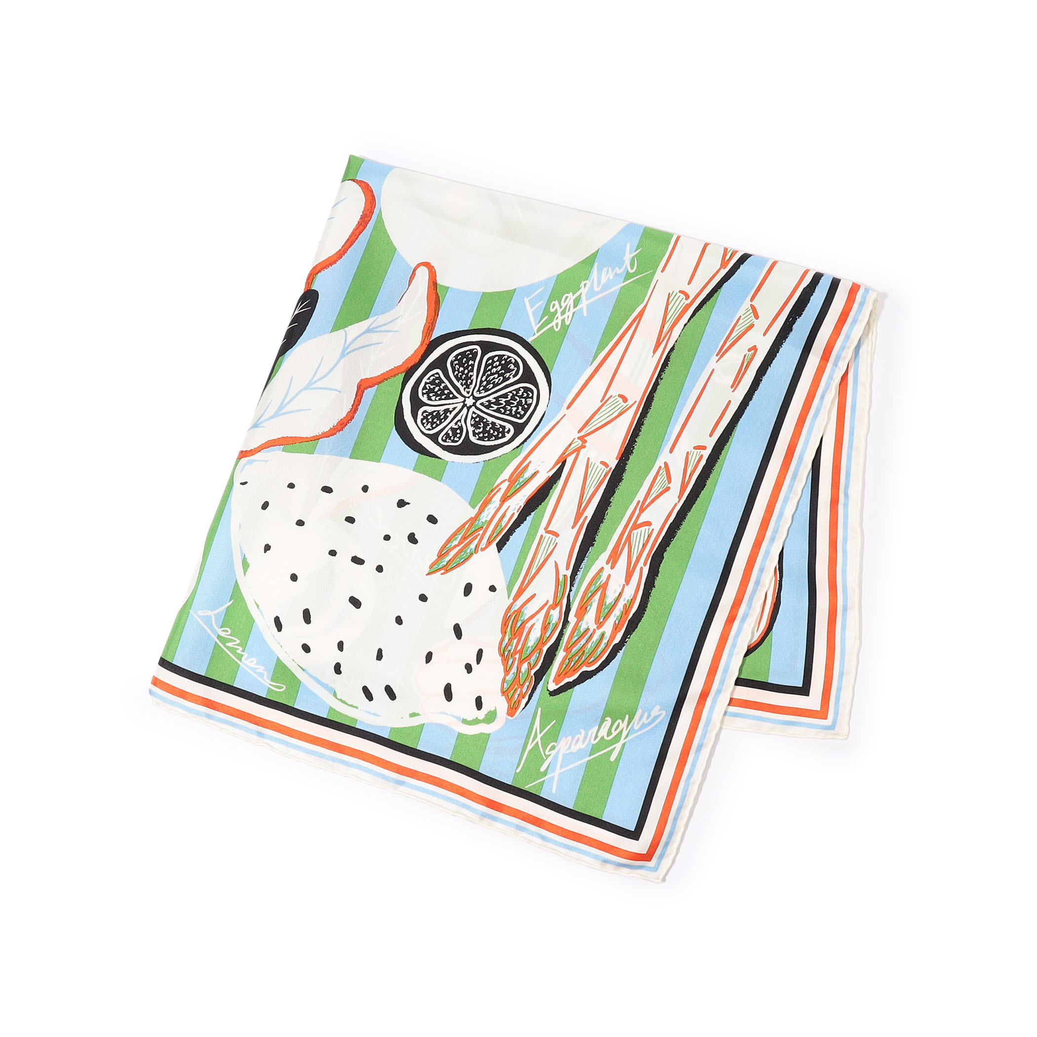 manipuri VEGETABLES シルクスカーフ