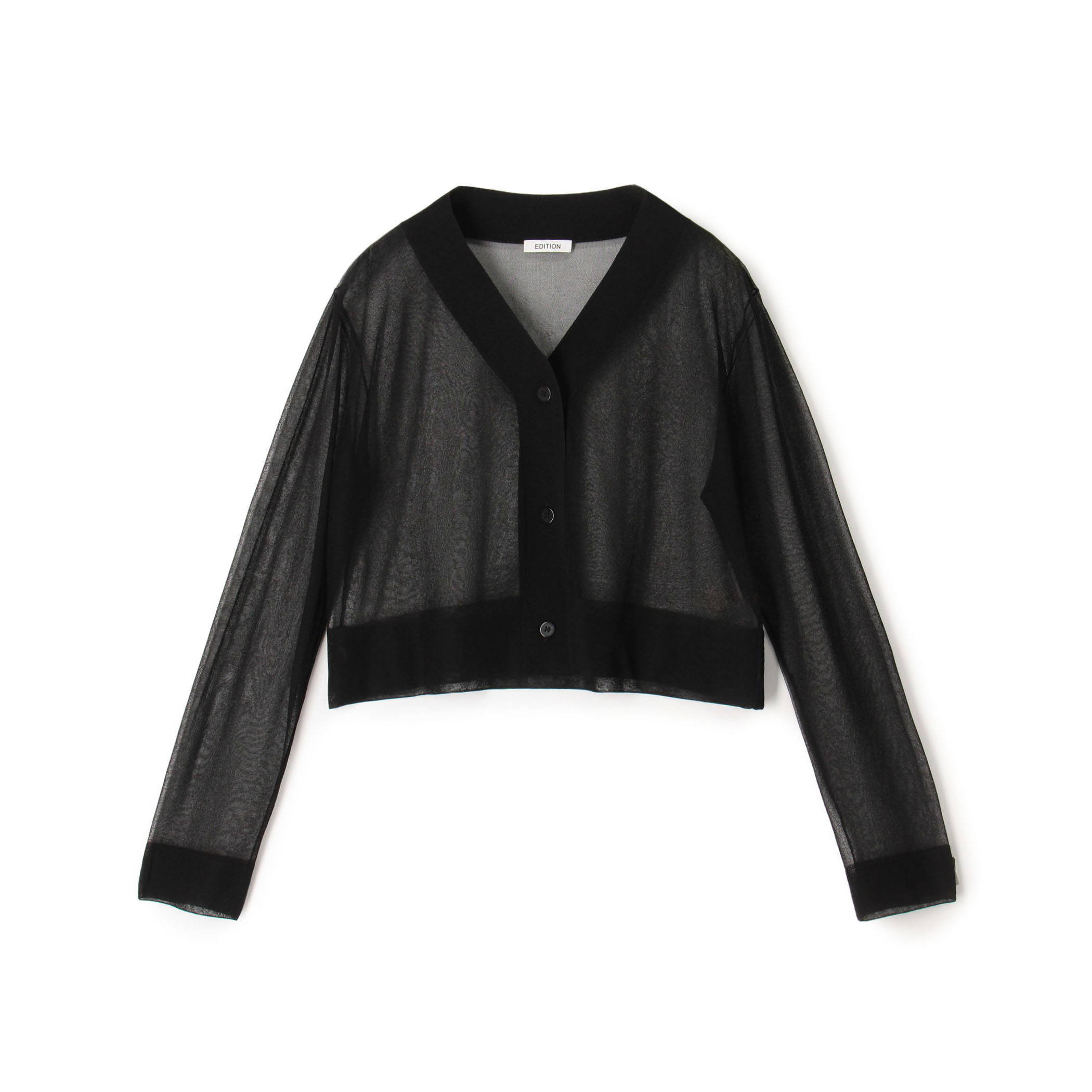 シアーニット Vネックカーディガン