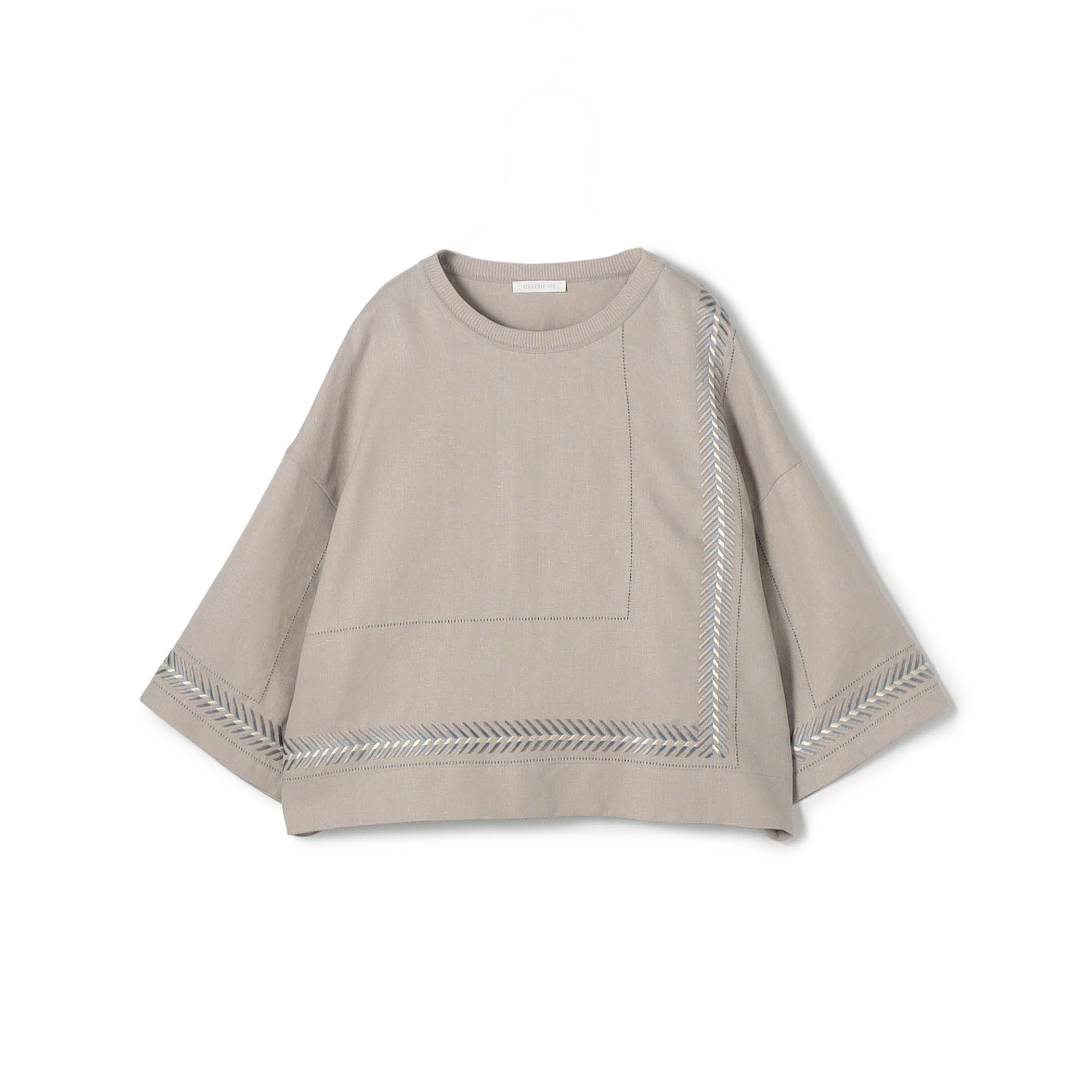 【WEB先行予約】フレンチリネン クルーネックブラウス