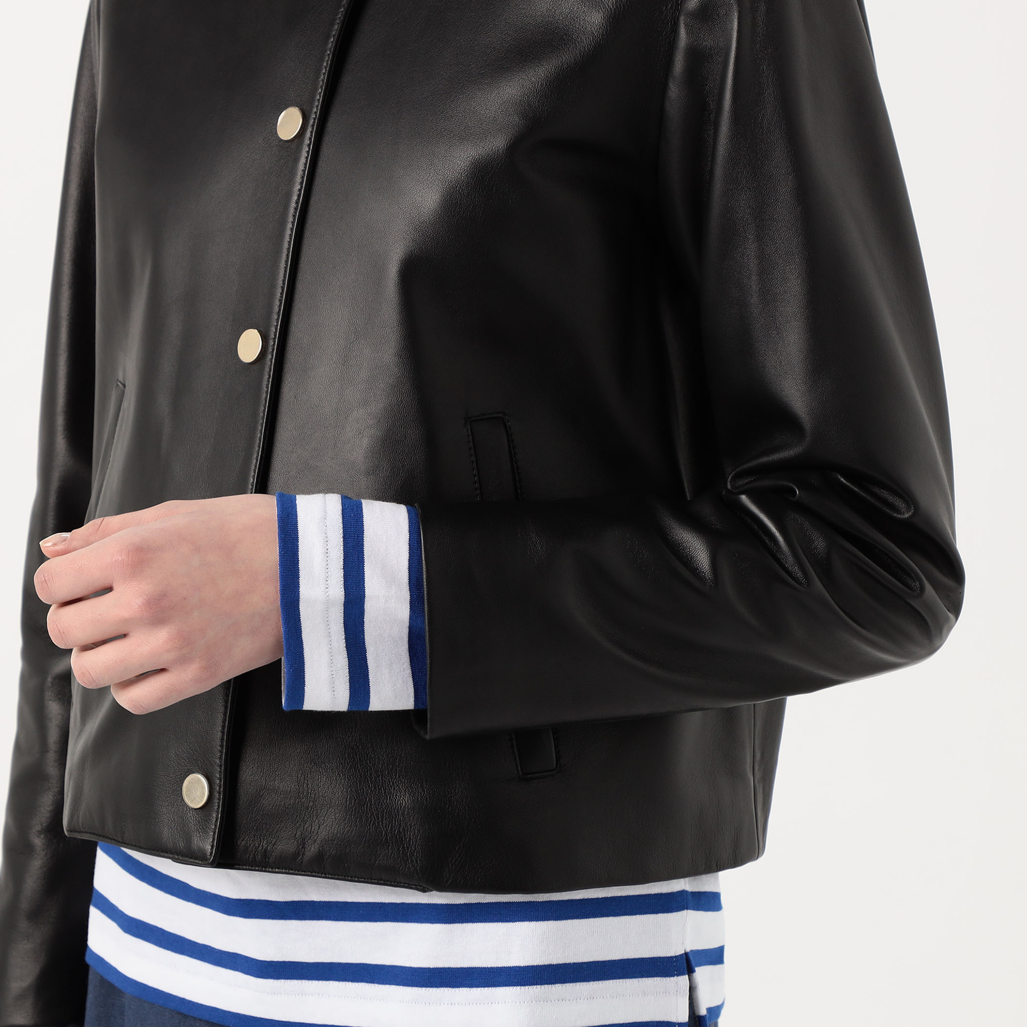 CINQUANTA ノーカラーレザージャケット｜トゥモローランド 公式通販