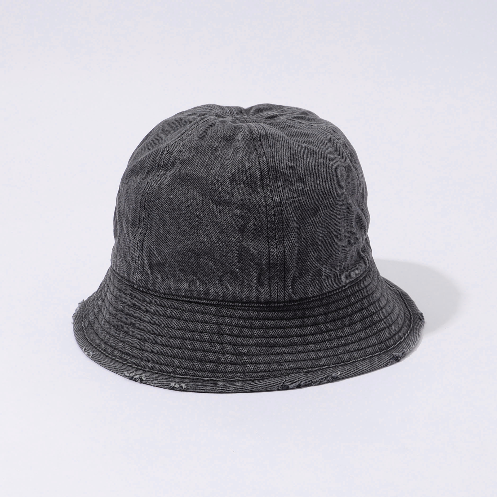 キジマタカユキ　グレー ウールハット ブラックリボン　サイズ2 KIJIMA TAKAYUKI SLAB DENIM 6PANEL HAT バケットハット