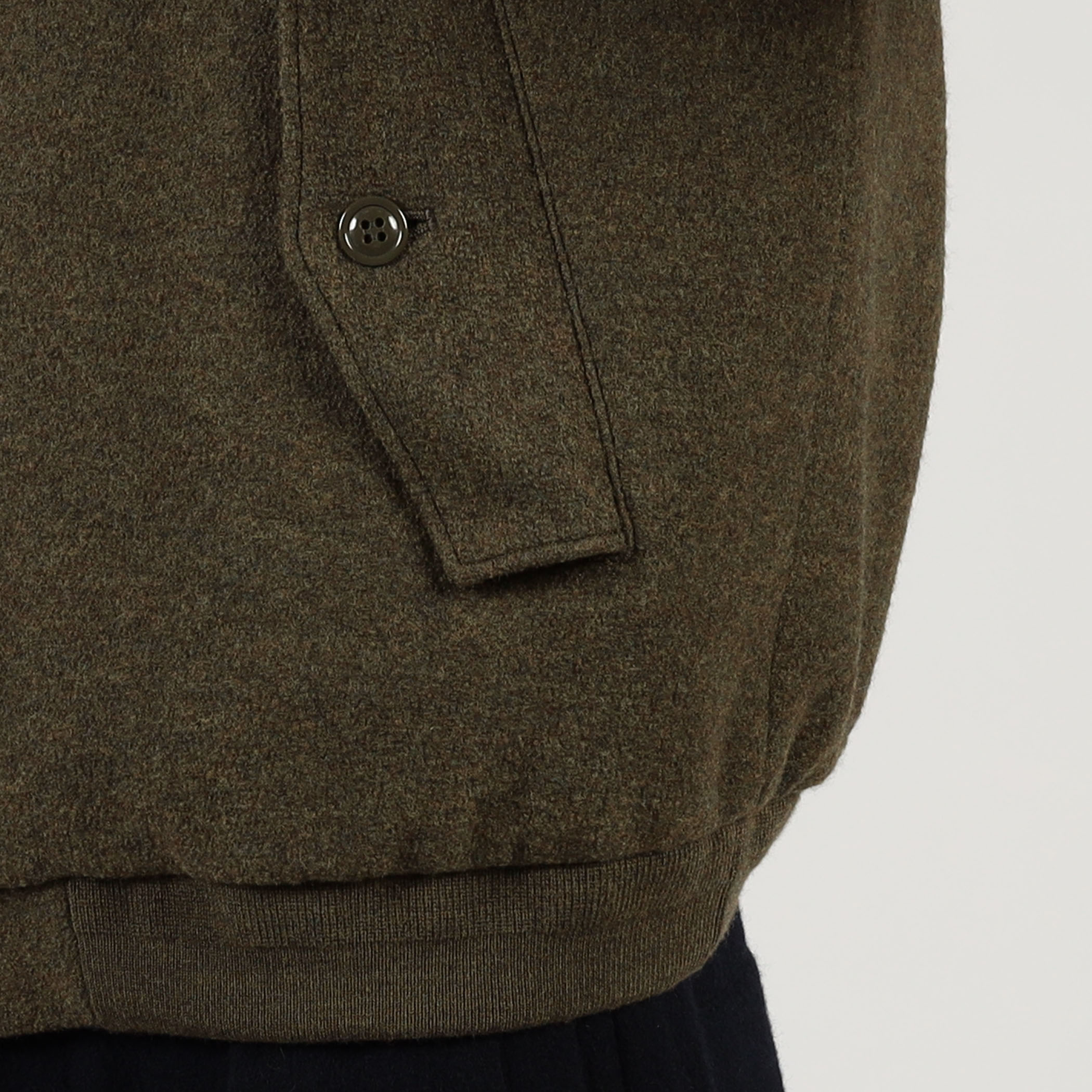 キルトライニング ウールニット ジップアップブルゾン