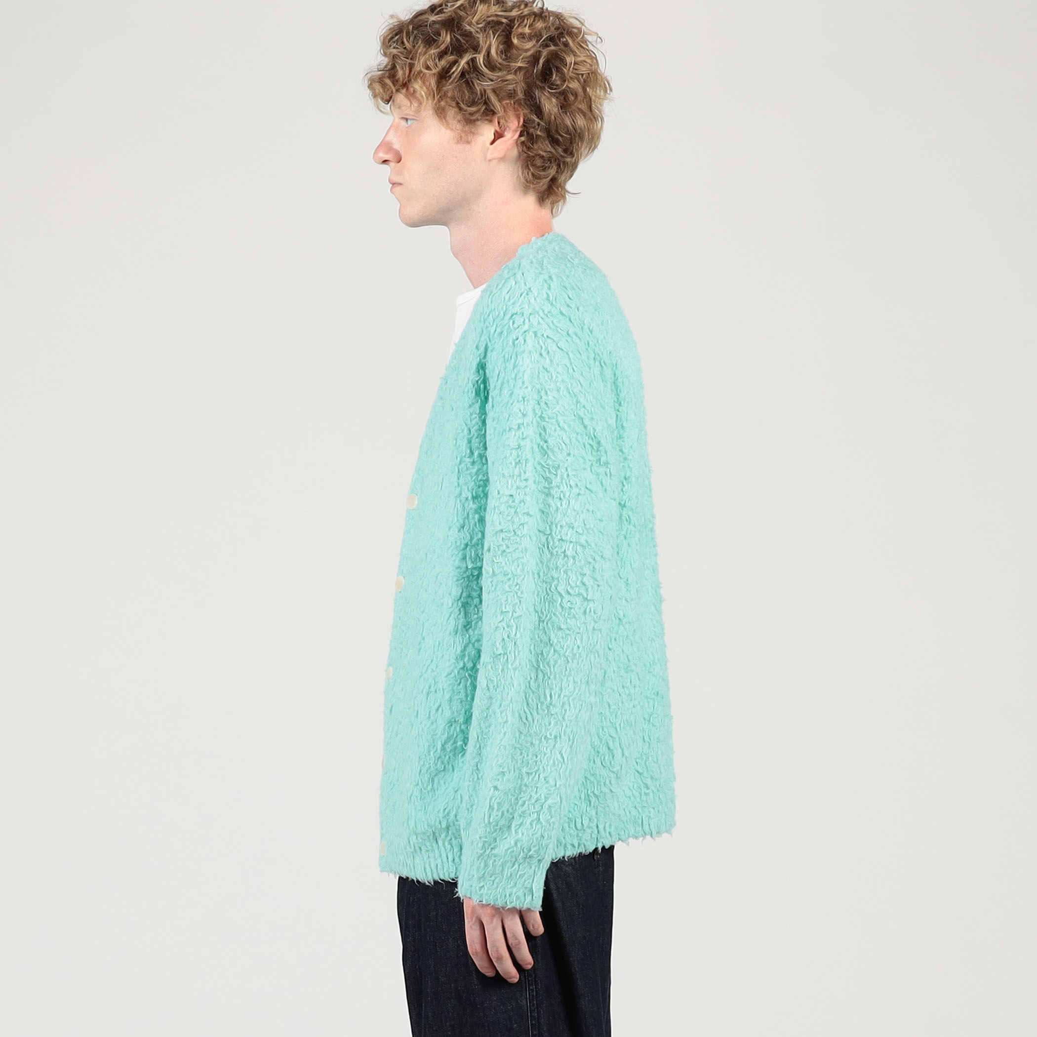 別注】ROUTINE ヴィンテージ起毛 Vネックカーディガン