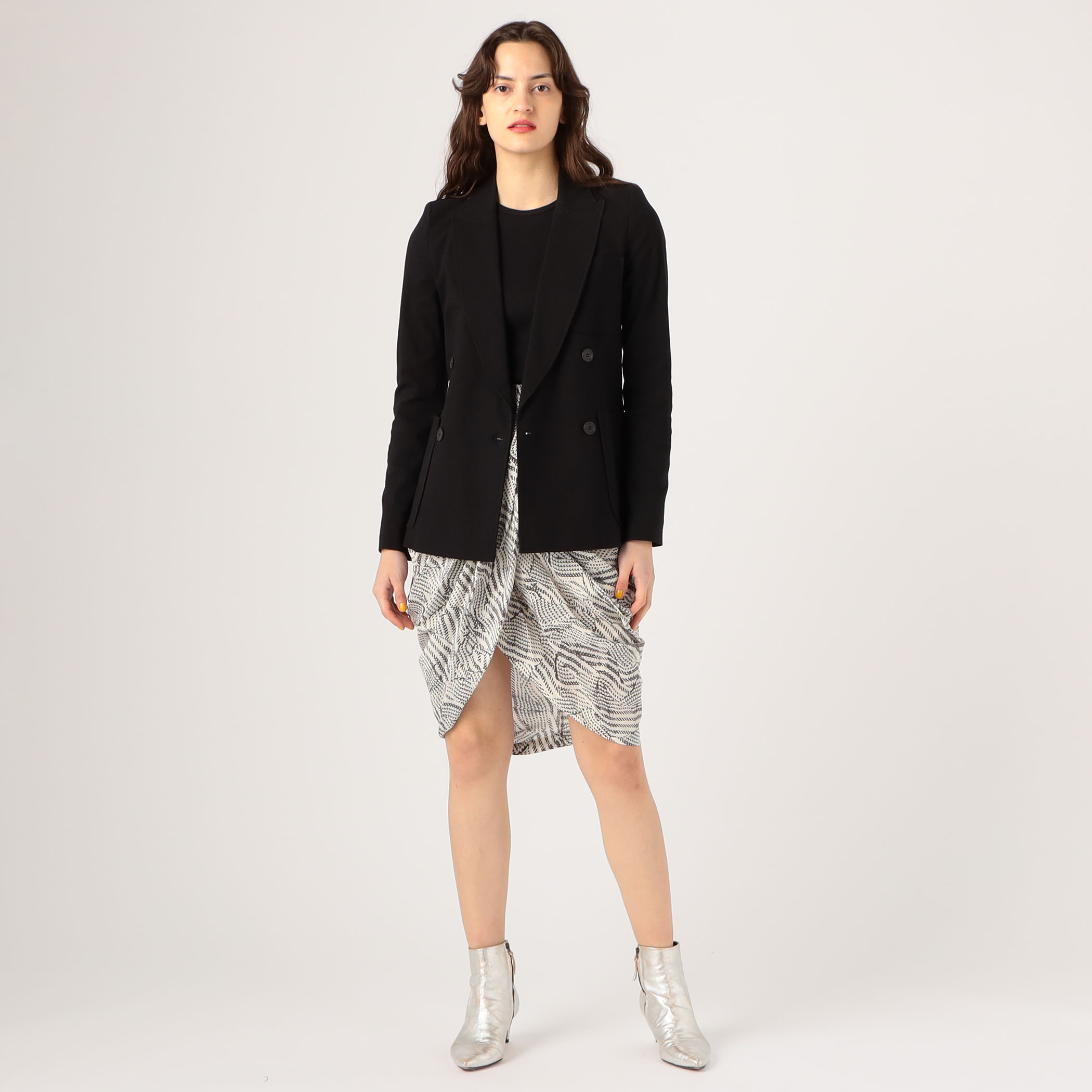 ISABEL MARANT FETINA シルクストレッチ プリントスカート