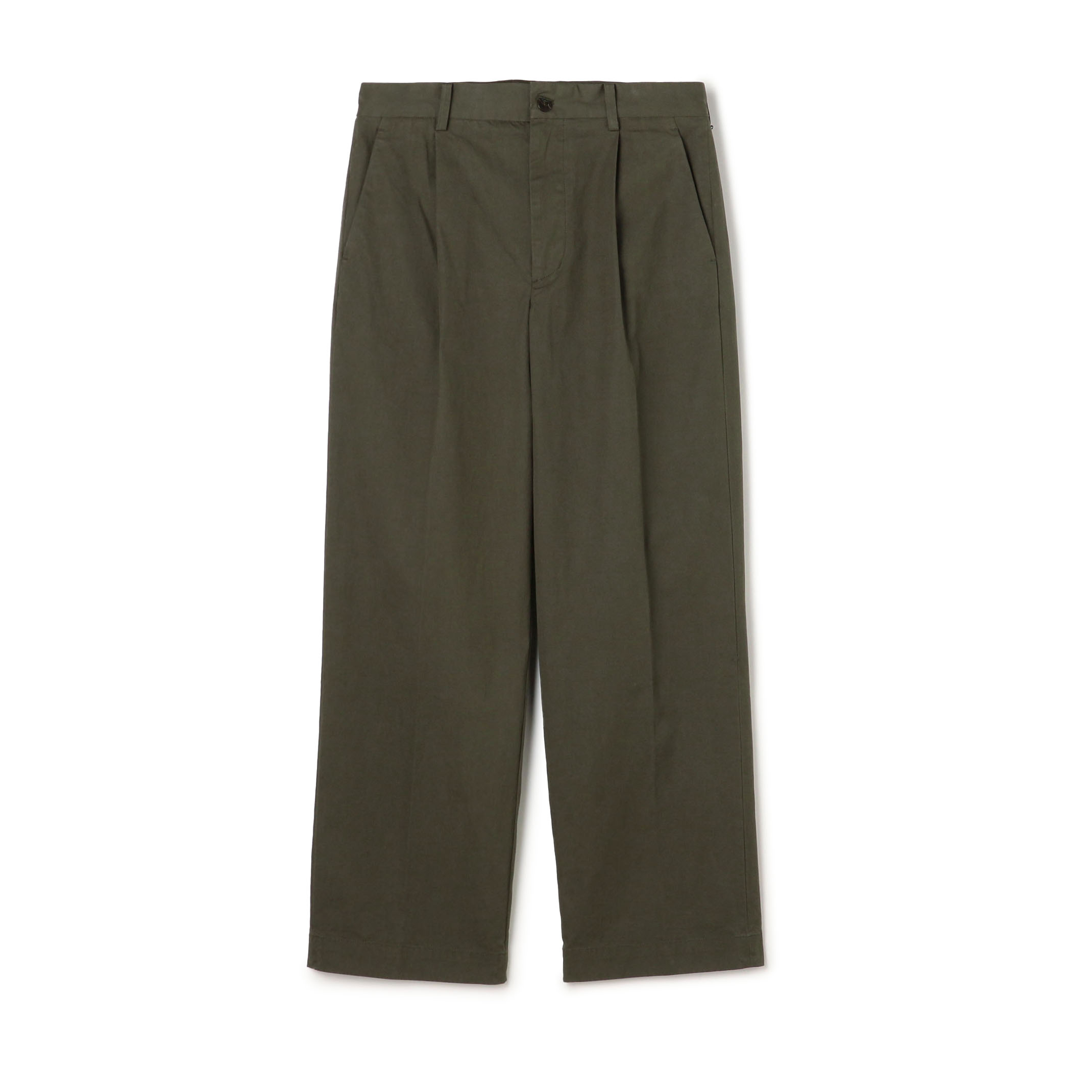 60/3 コットンオックスフォード 1プリーツバレルパンツ
