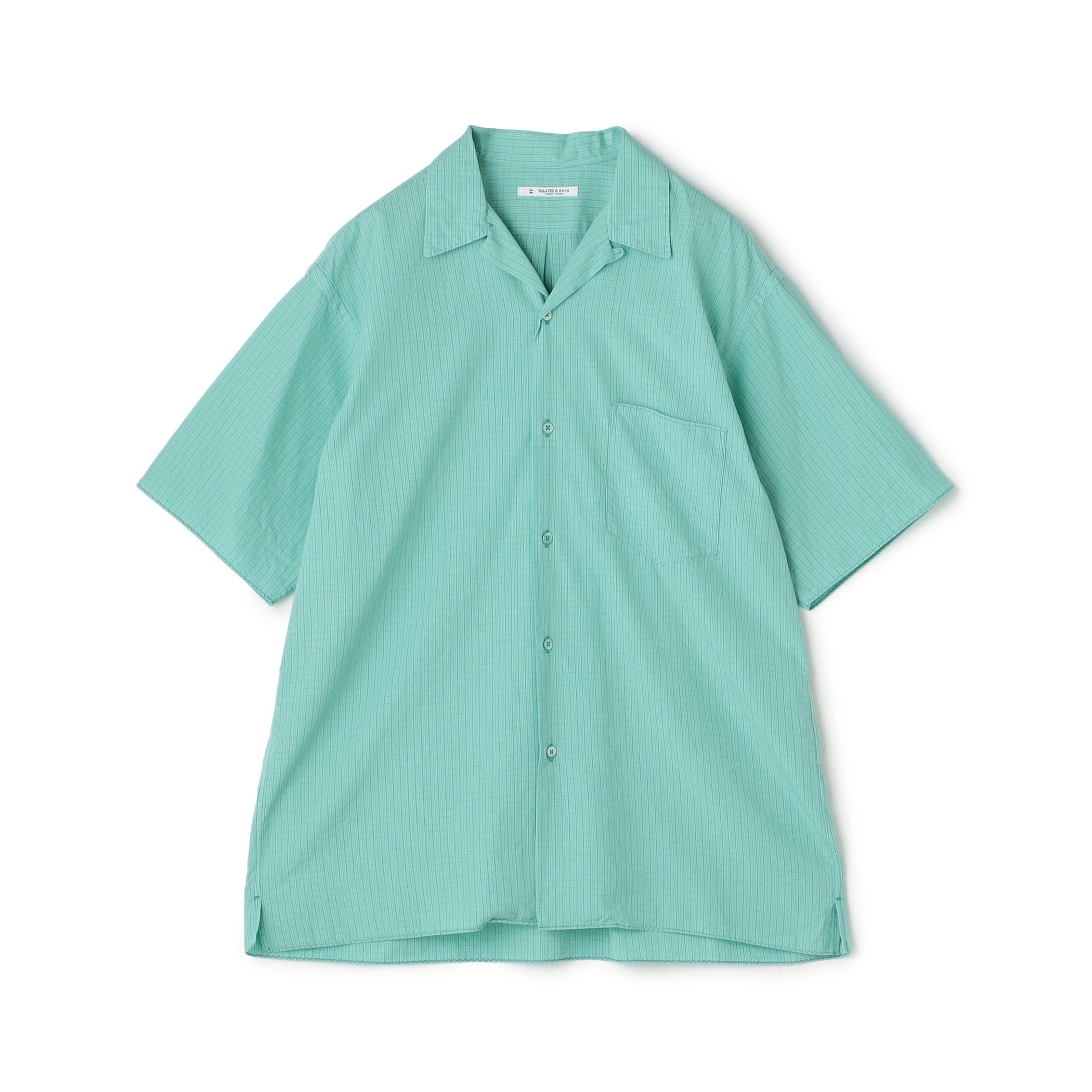 とも様 MAATEE&SONS S/S HANDKERCHIEF SHIRTS コットン タッタソール オープン