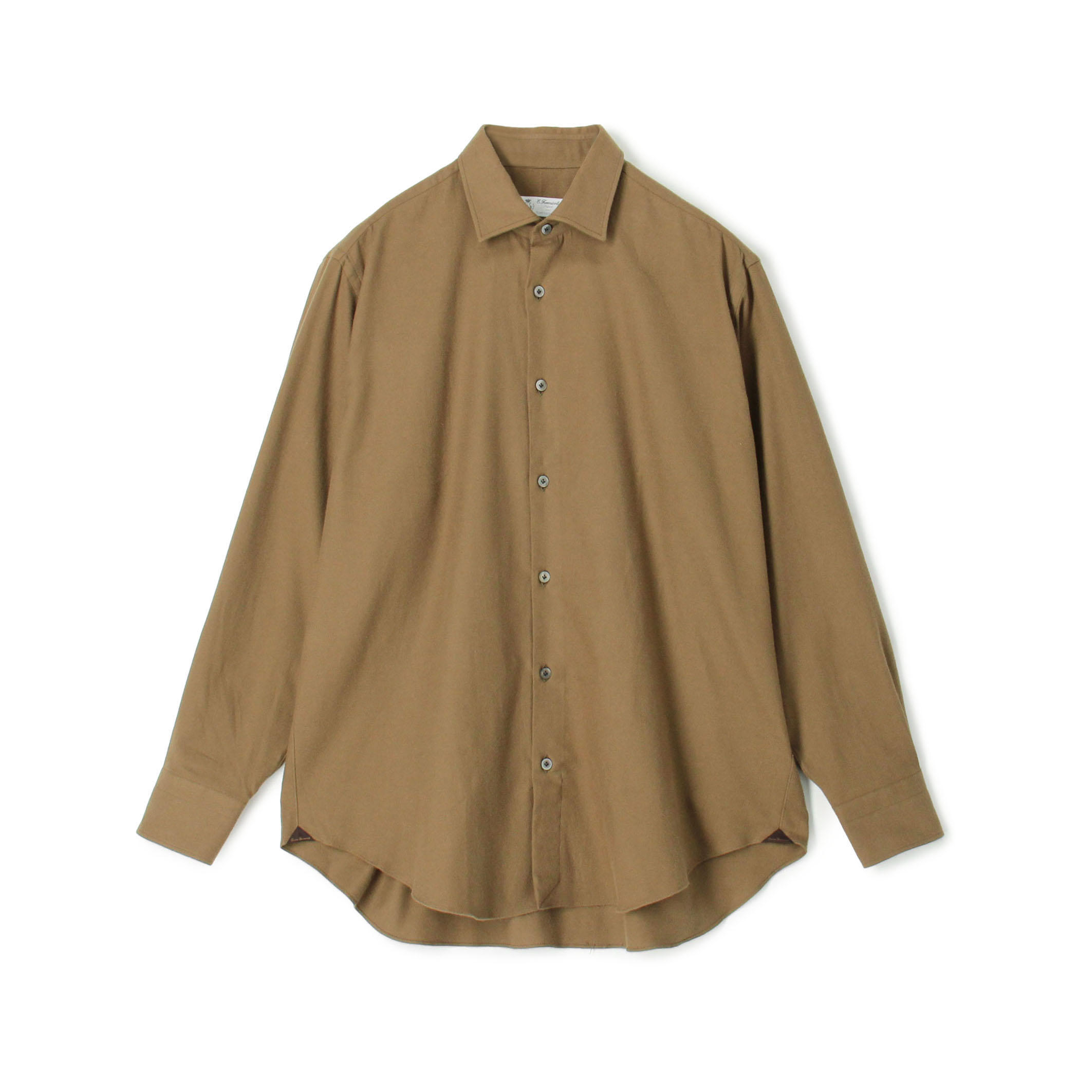 ERRICO FORMICOLA コットンネル レギュラーカラーシャツ