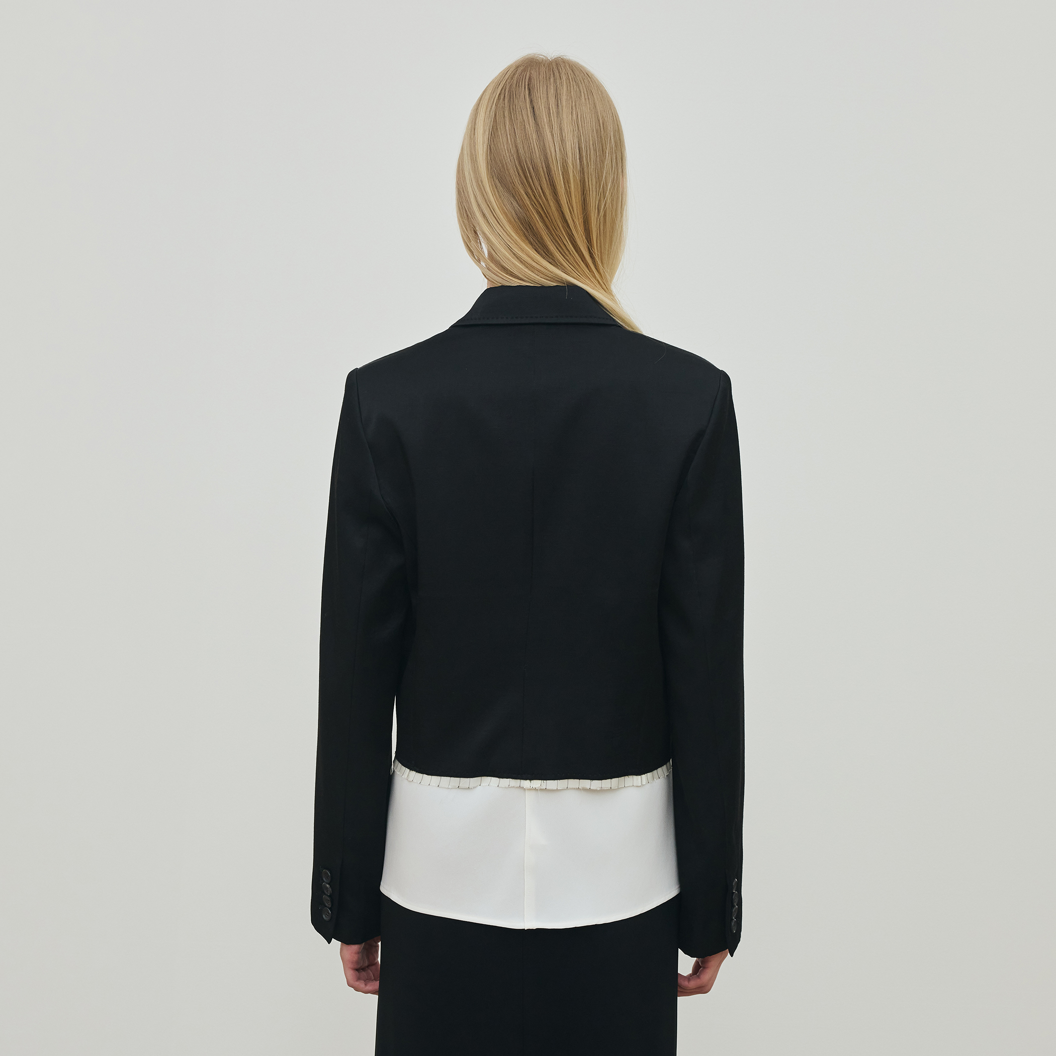 DES PRES アイボリー クロップドジャケット DES PRES アイボリー クロップドジャケット