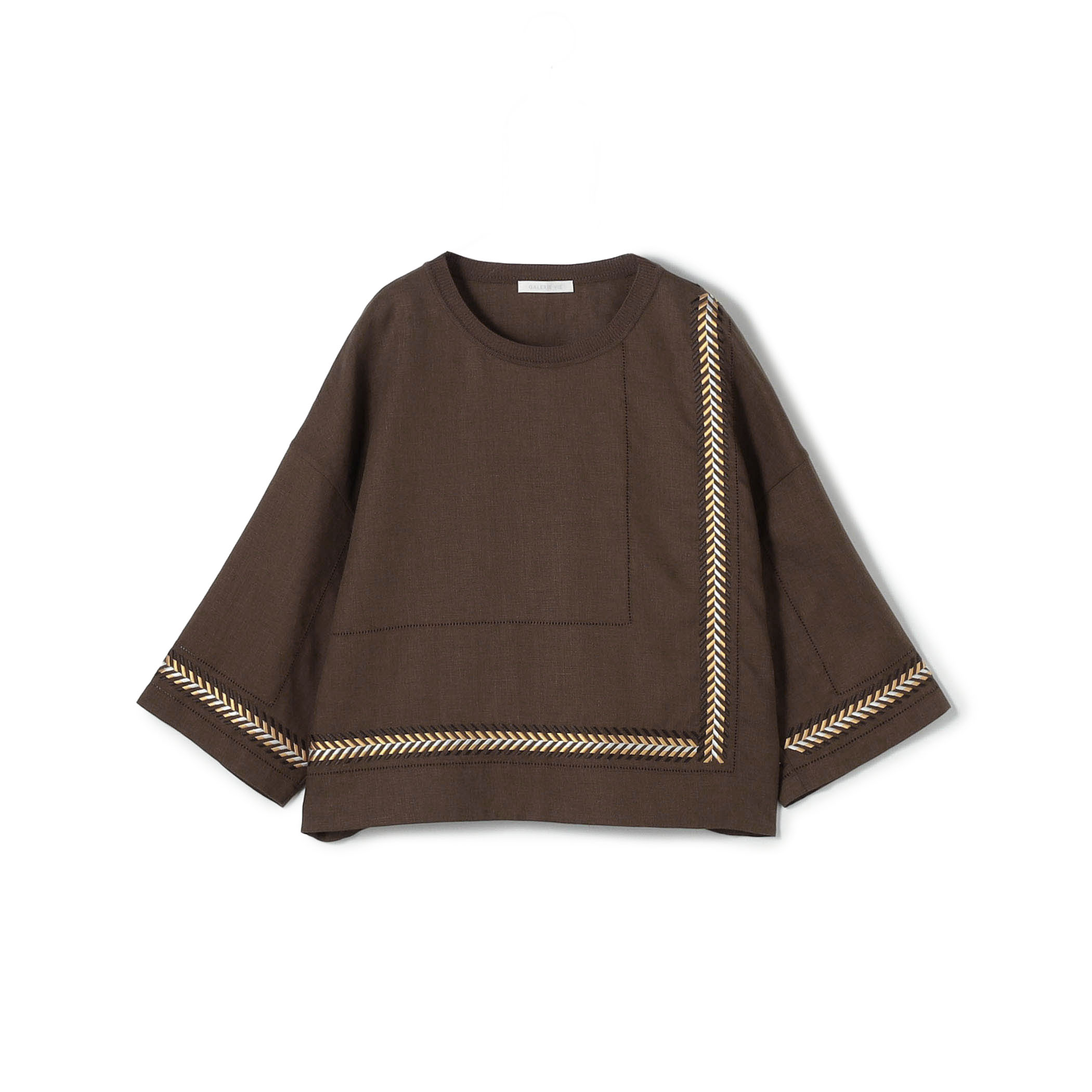 【WEB先行予約】フレンチリネン クルーネックブラウス