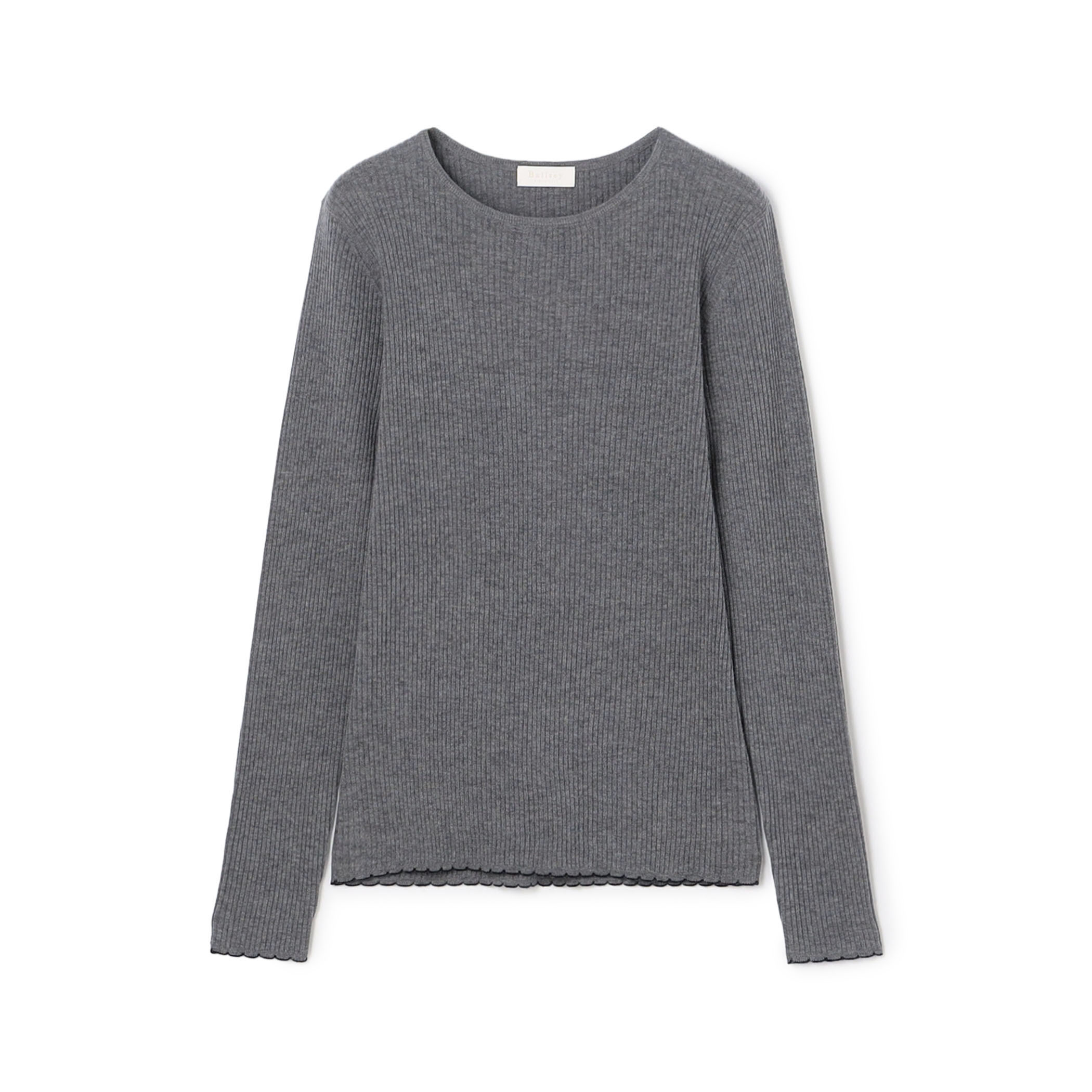 ストレッチカシミヤ クルーネックプルオーバー