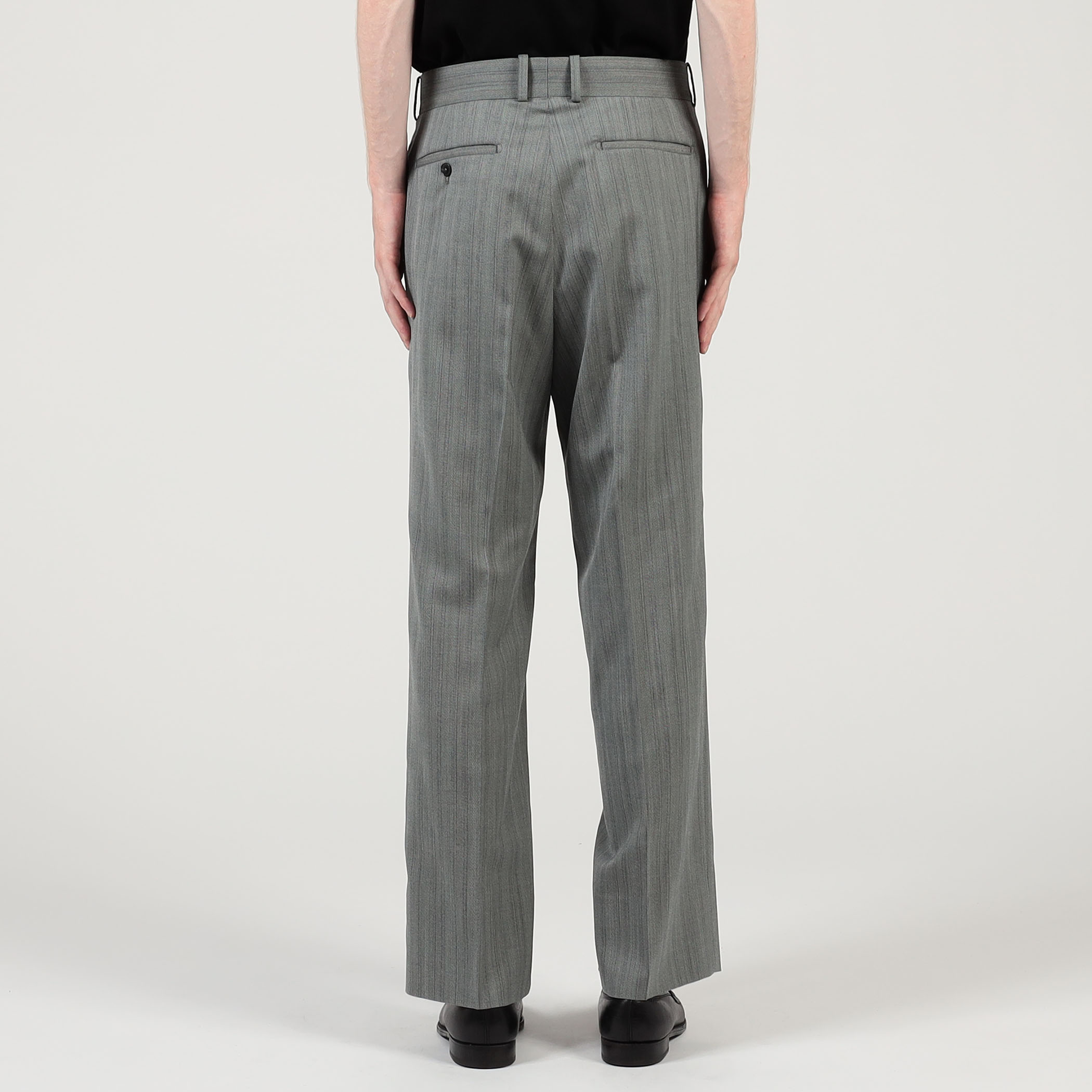 【未使用】 TOMORROWLAND 2プリーツ パンツ 50 グレー TOMORROWLAND（トゥモローランド） スラックス フランネラーナ 2