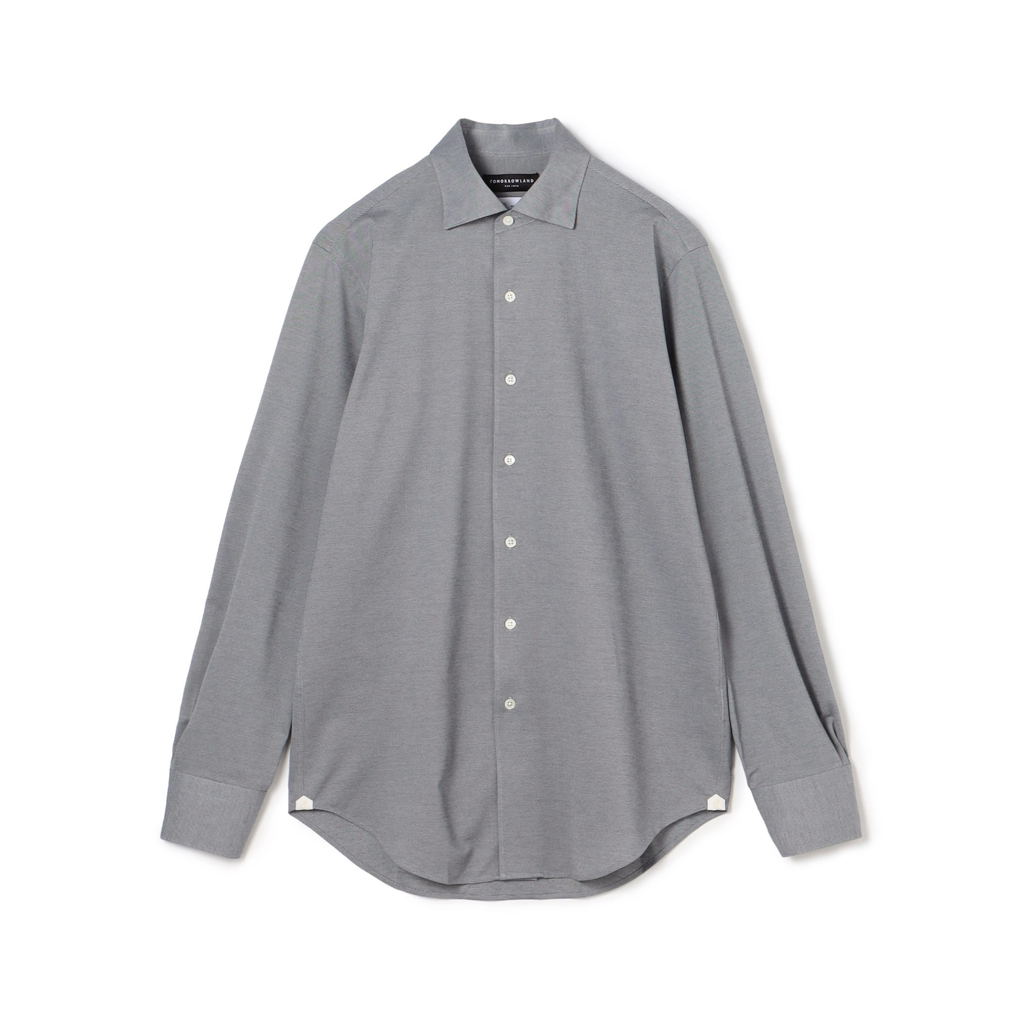コットンポリエステル ループボタンダウンドレスシャツ