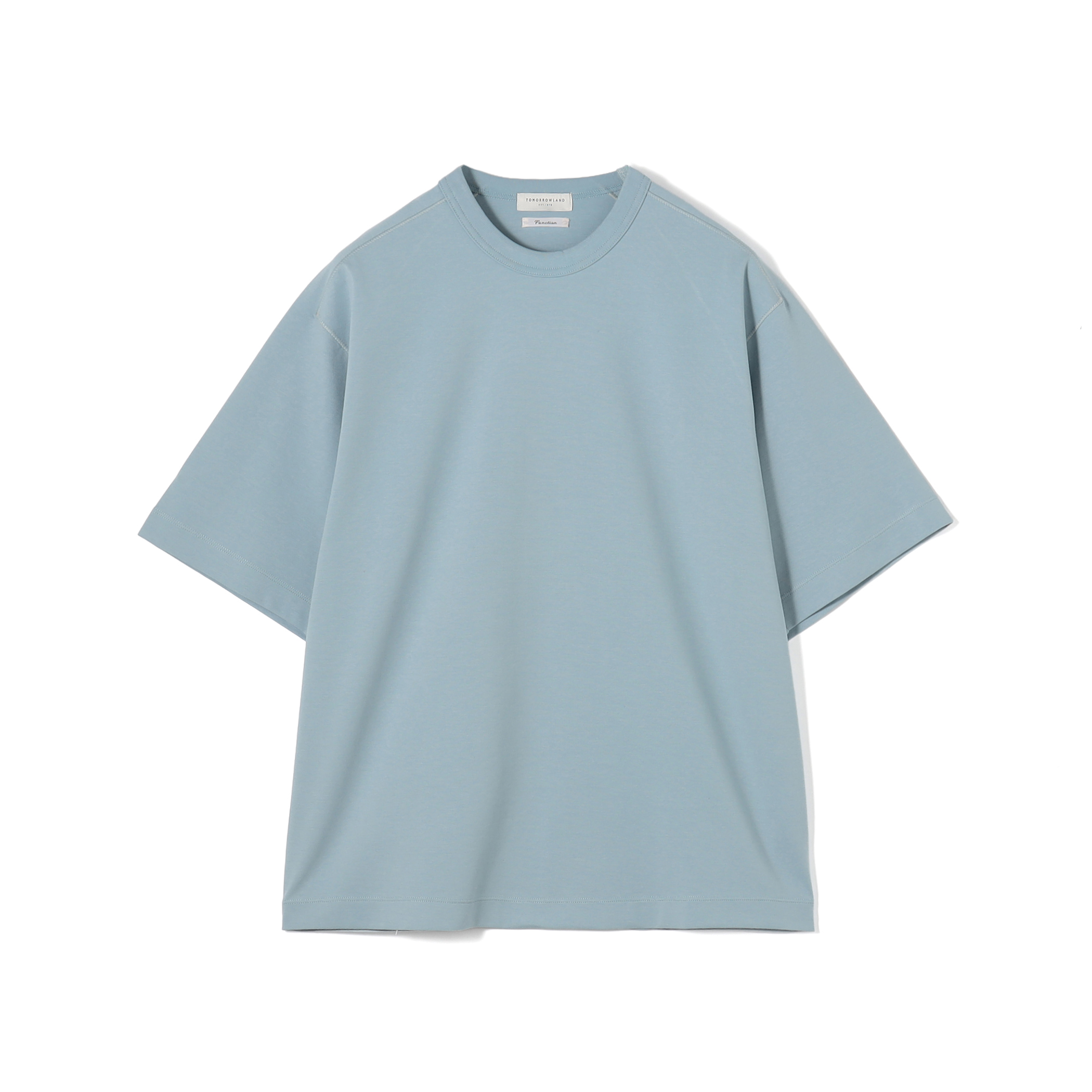 【接触冷感・吸水速乾】コットンポリエステルポンチ クルーネックTシャツ
