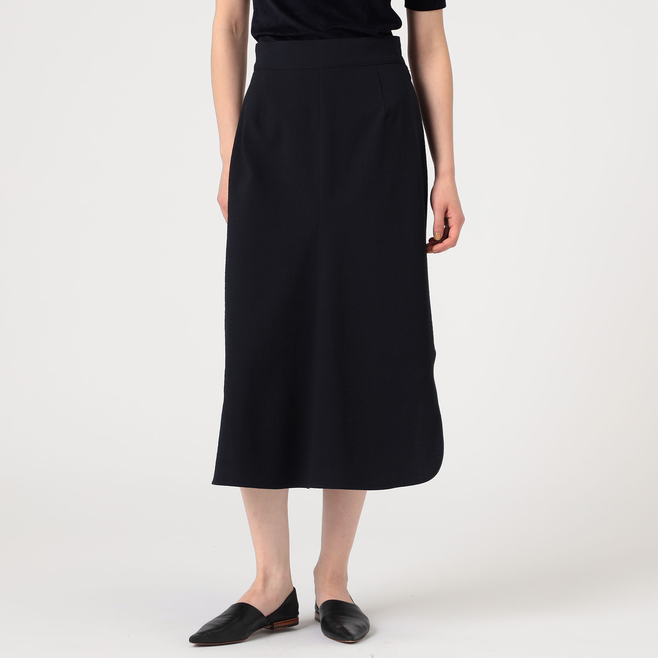 WAAC シアサッカースカート(美品) seersucker flare skirt BOTTOMS Reurie'（レウリィ）