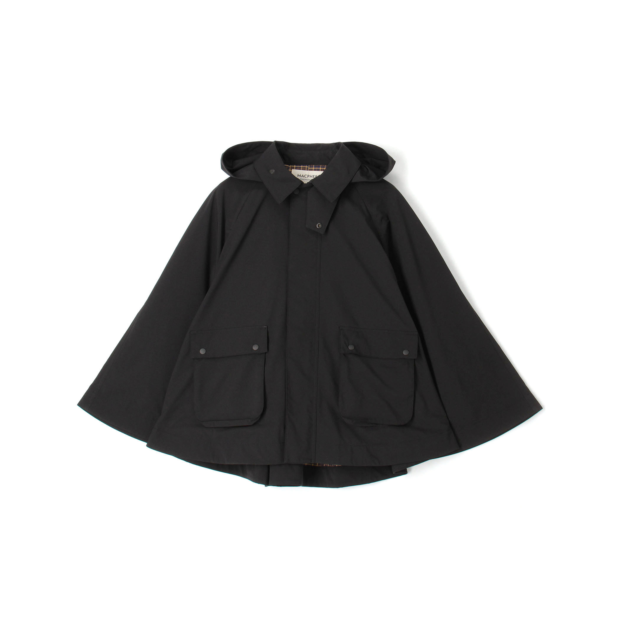 ポリエステル フーデッドポンチョ