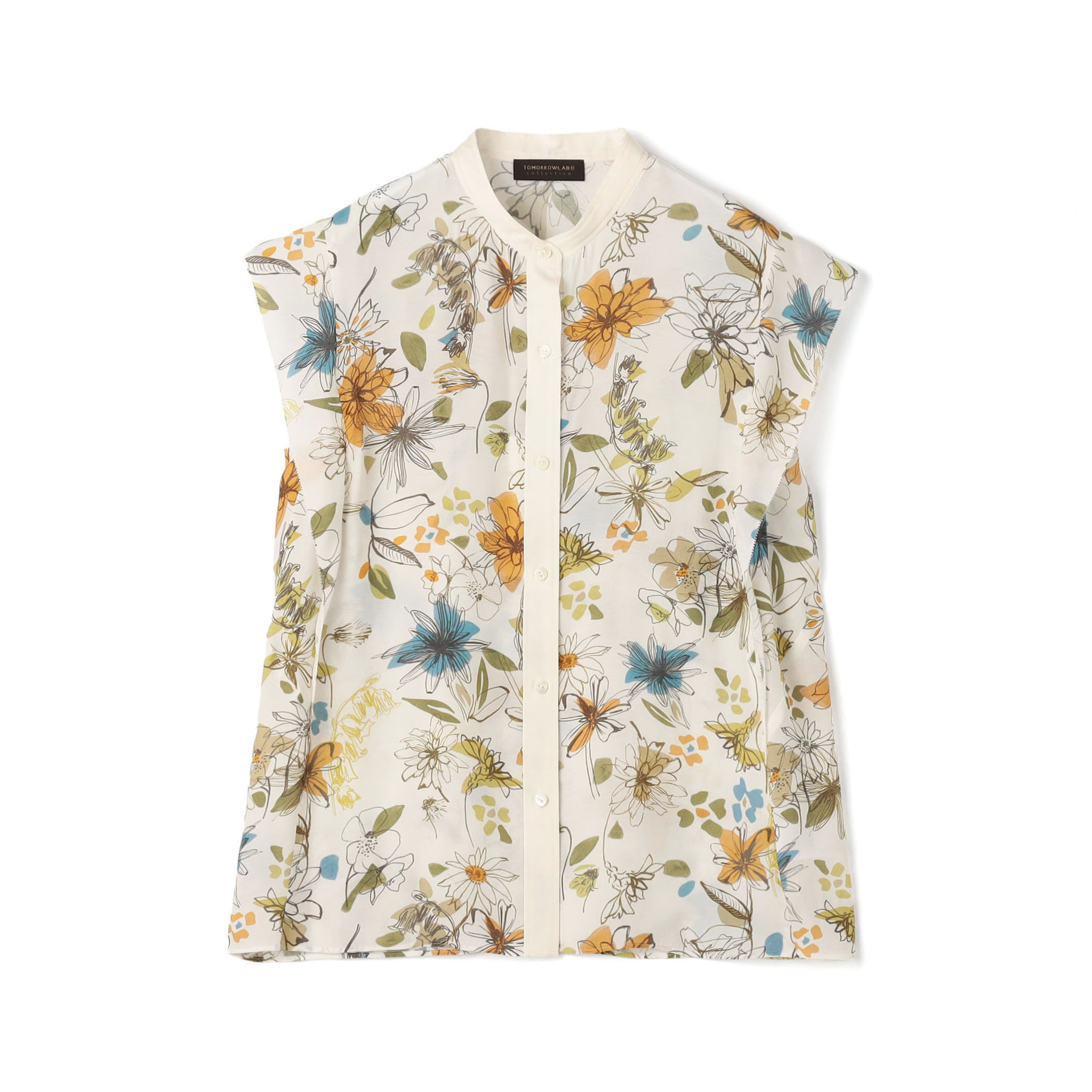 トリビュートフラワー ピコカットスリーブブラウス