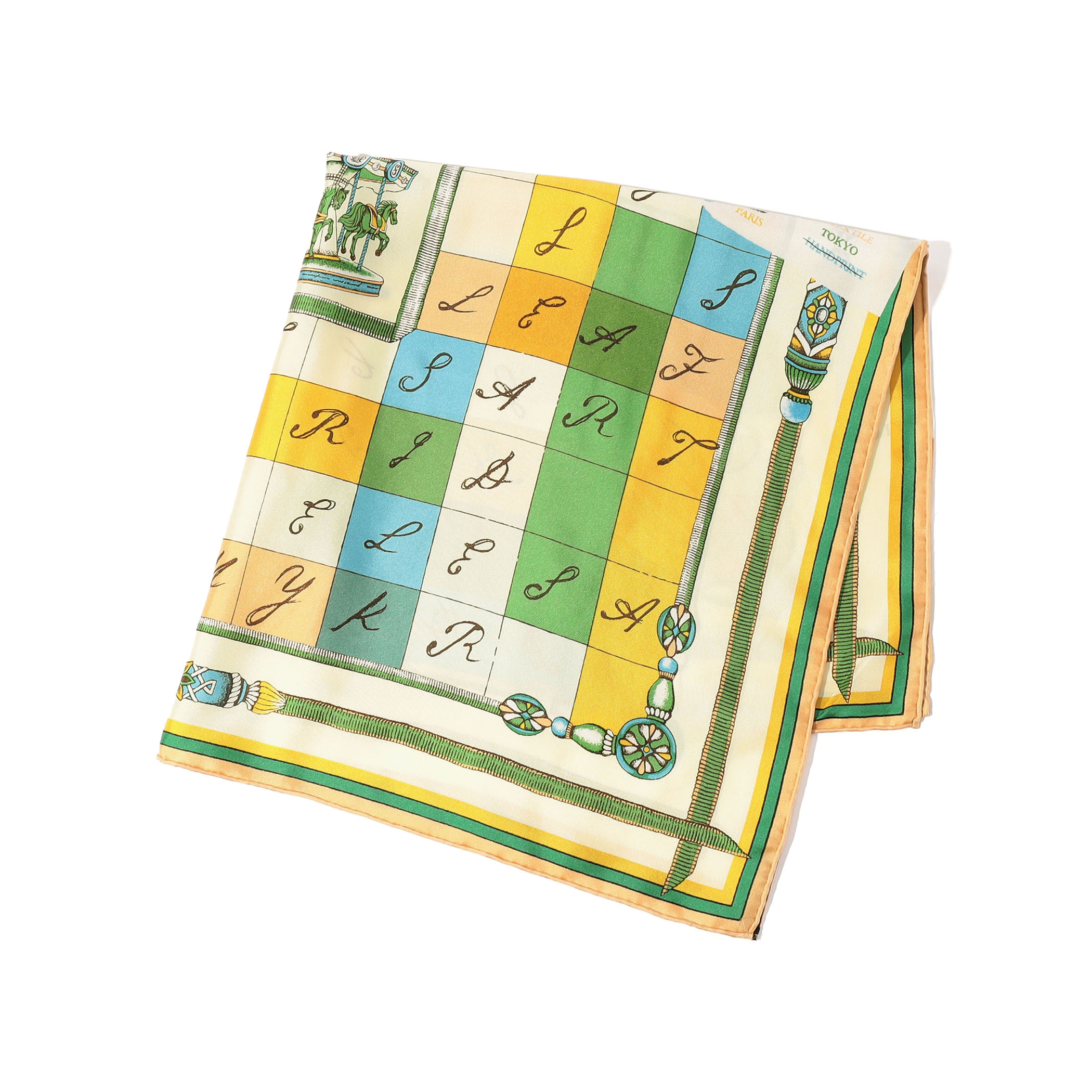 MANIPURI CROSSWORD シルクスカーフ