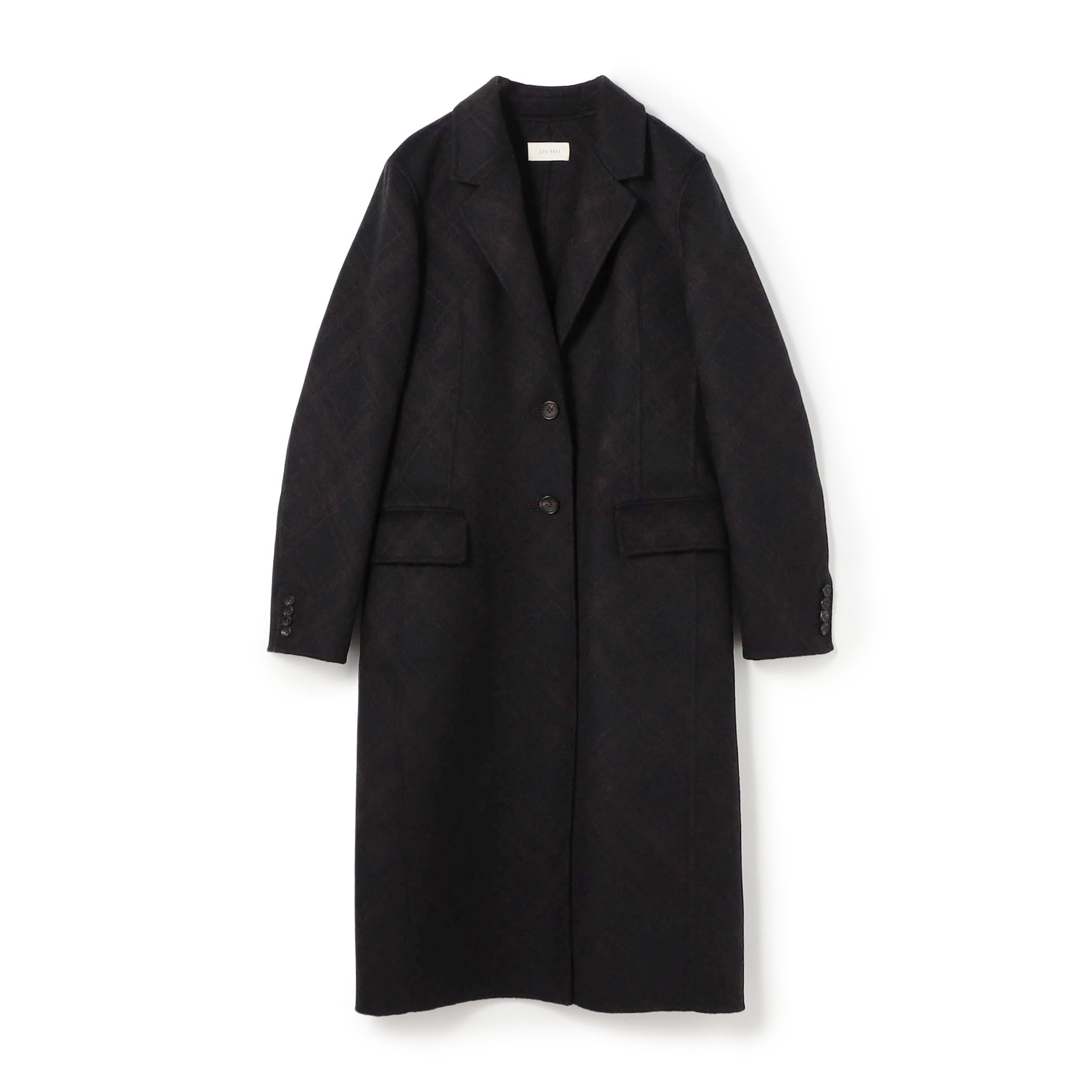 ダブルフェイスチェックジャガード チェスターコート