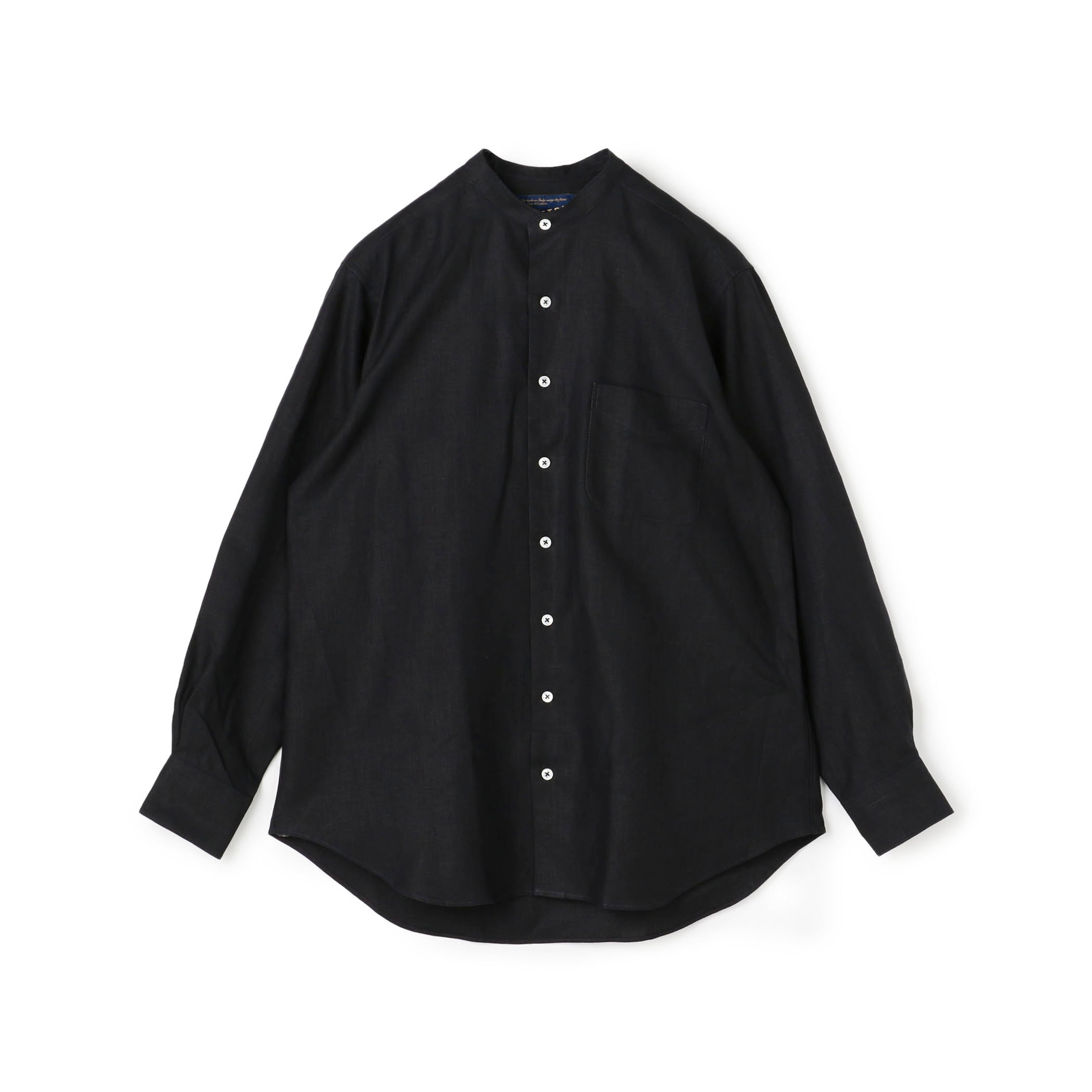 APPLETREES OPEN TRAVELER SHIRT リネン バンドカラーシャツ