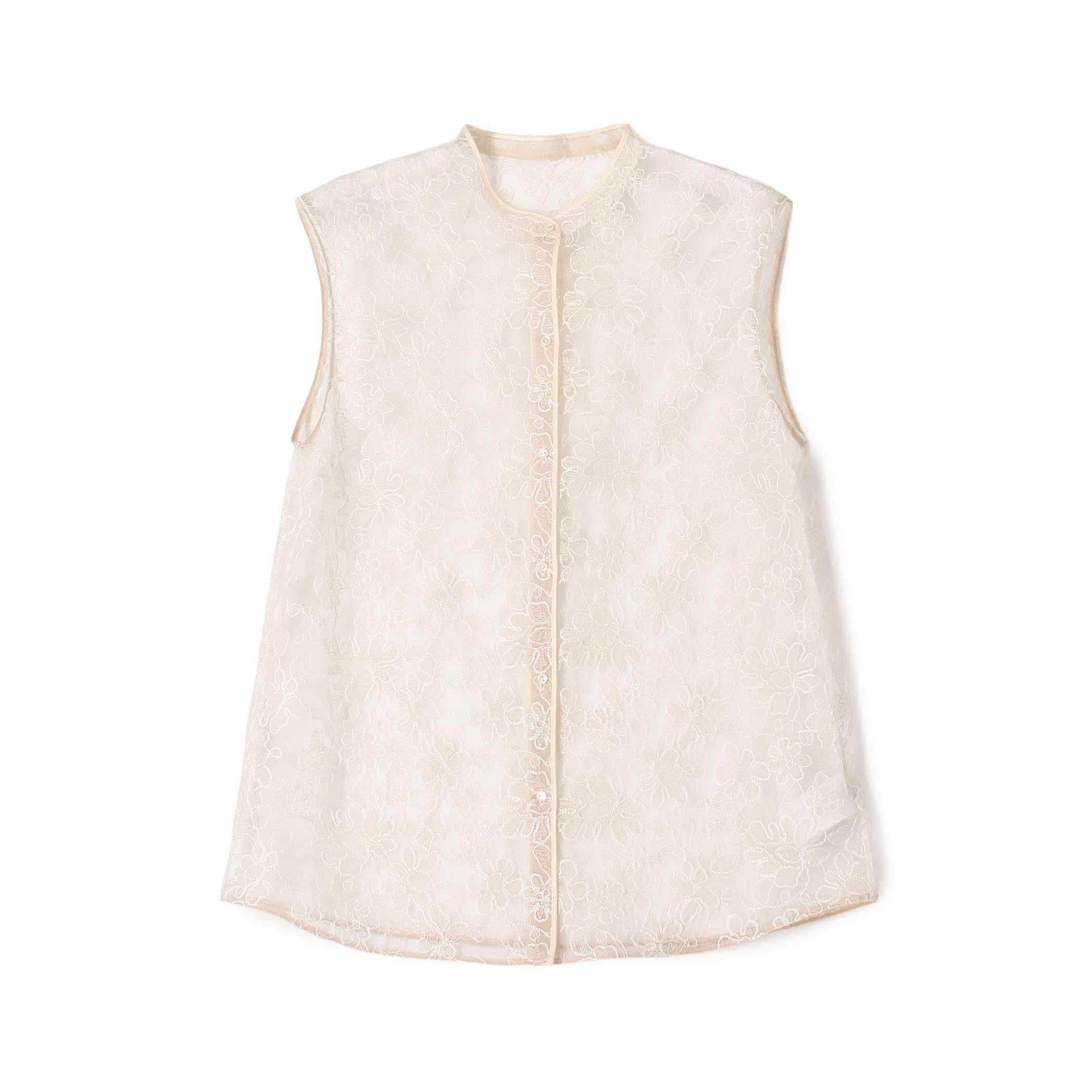 ローダンセエンブロイダリー ノースリーブブラウス