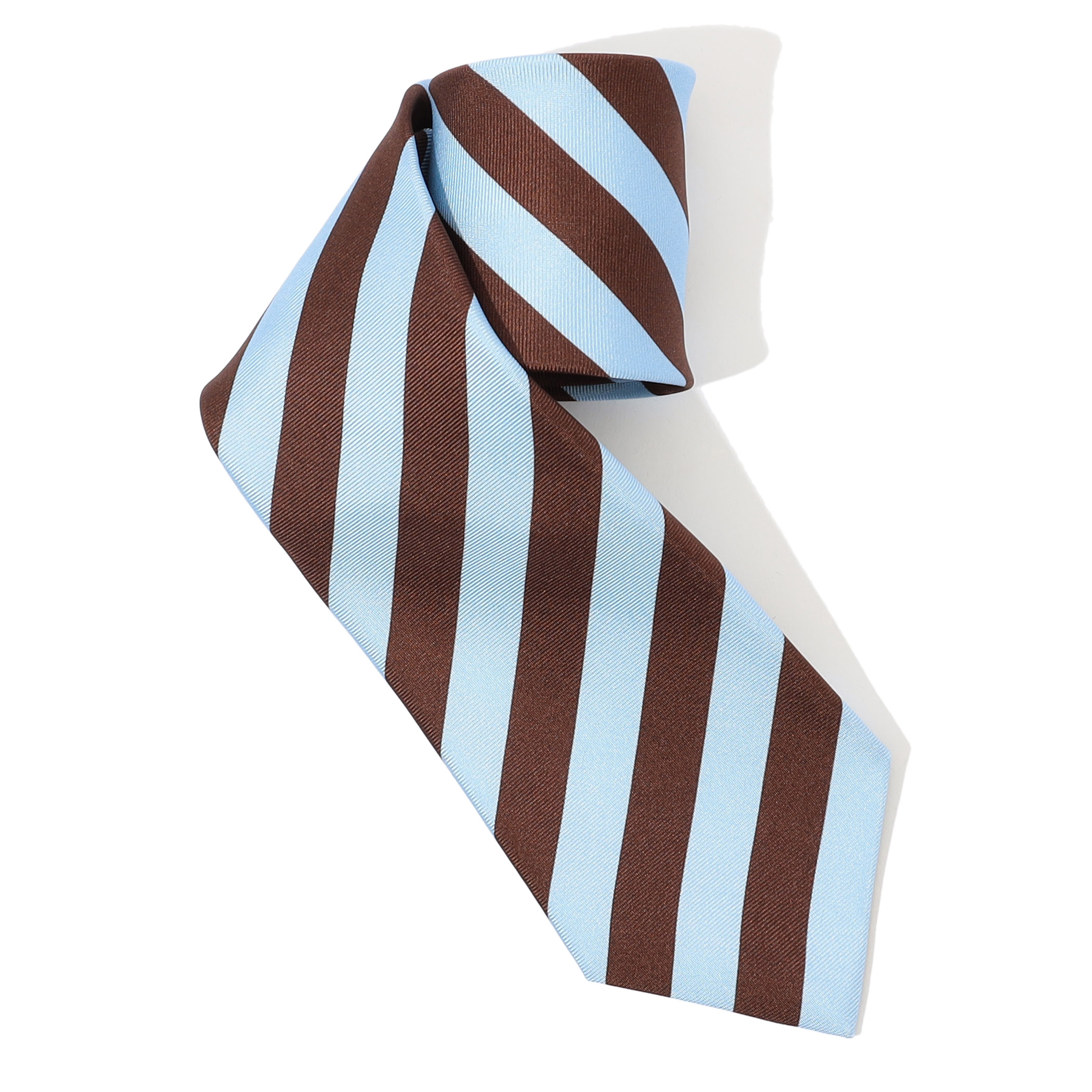 ERRICO FORMICOLA シルクプリント レジメンタルストライプネクタイ