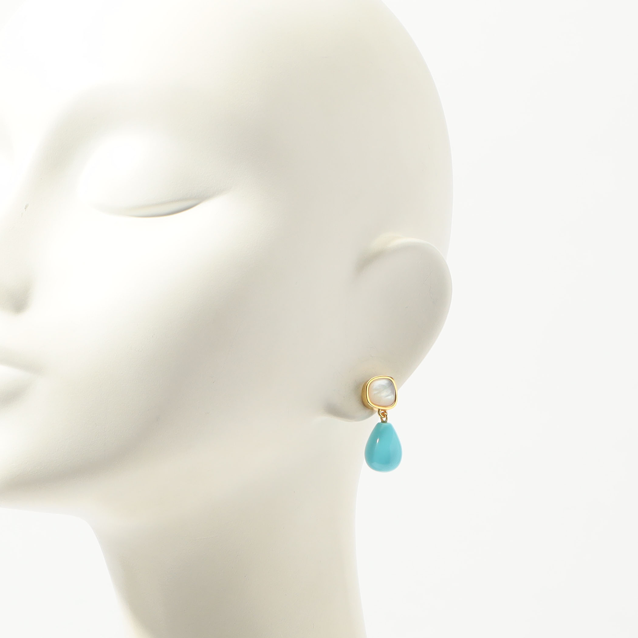 Lizzie Fortunato ピアス ドロップ 淡水パール ブルートパーズ Lizzie Fortunato ピアス ドロップ 淡水パール カラーフル