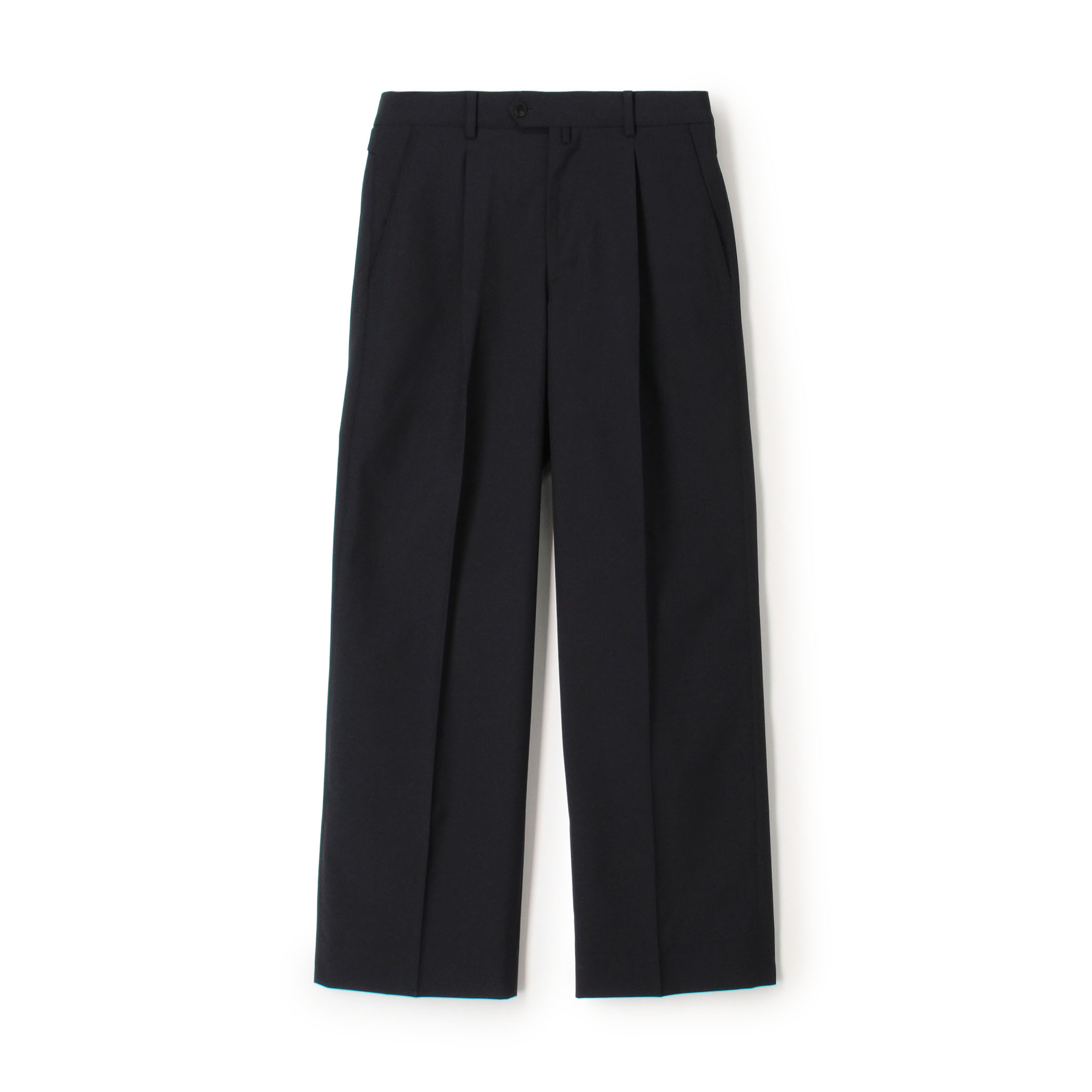 ポリエステルウールトロピカル 2タックワイドストレートアジャスターパンツ