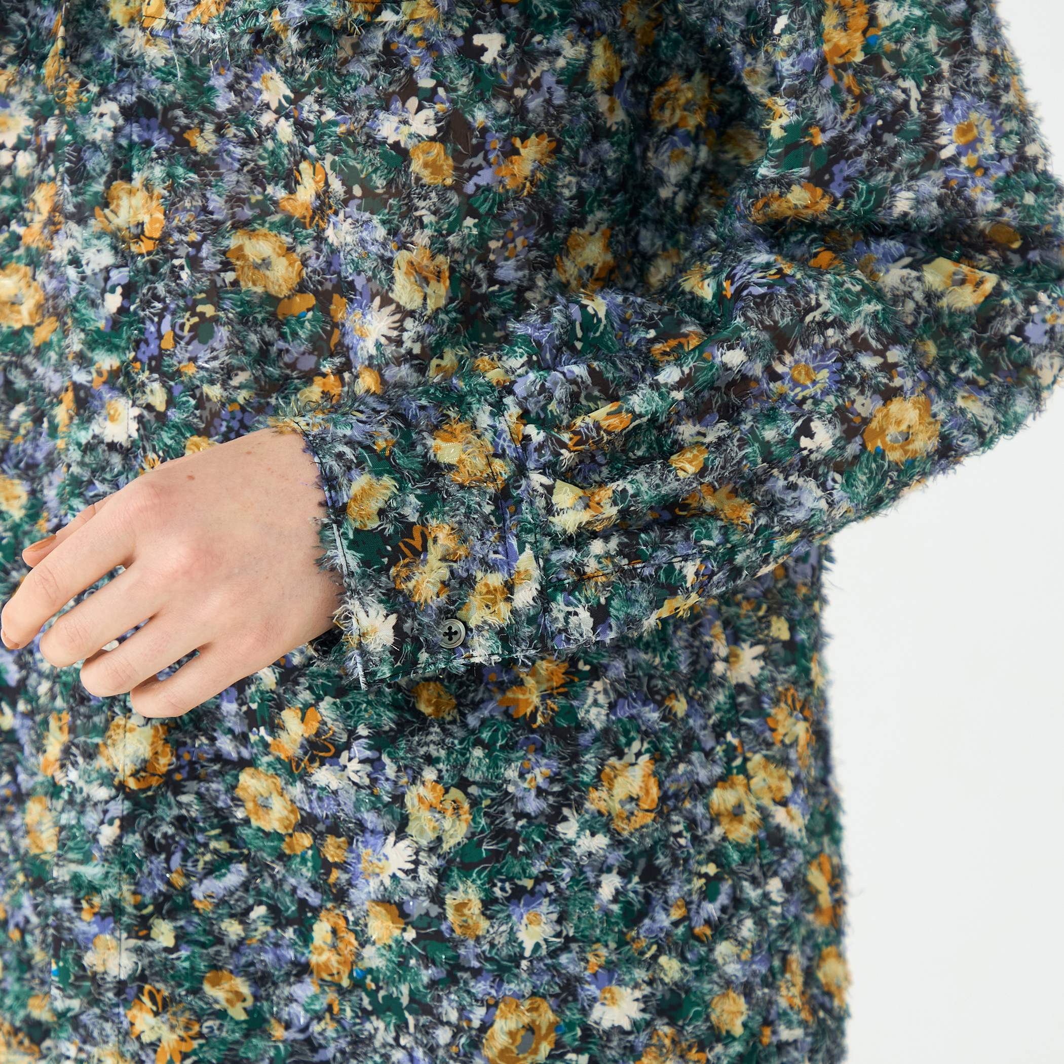 ラメカットジャカード ワイドカラーブラウス｜トゥモローランド 公式通販