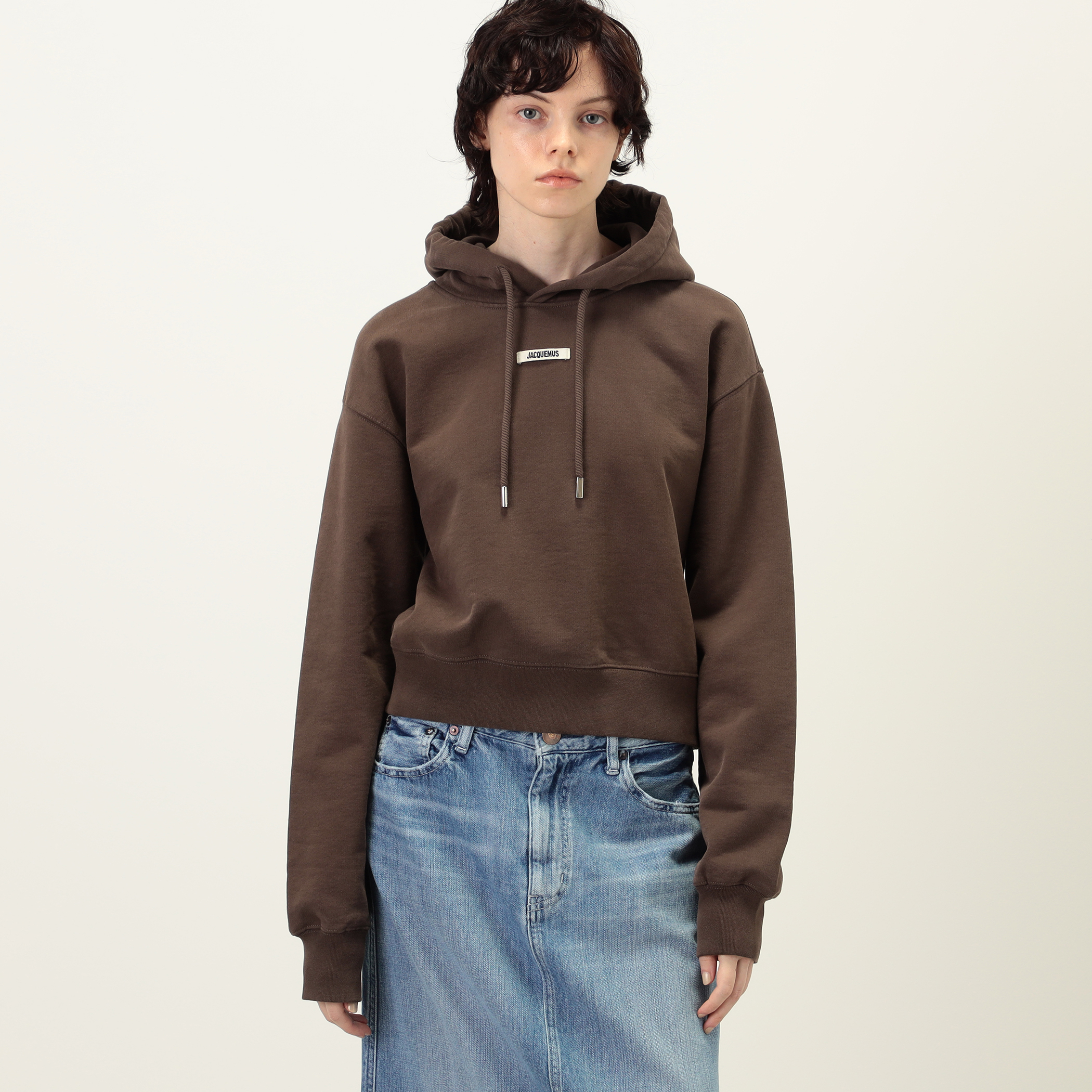 JACQUEMUSパーカーブルゾン未使用34 Jacquemus Siyah Erkek Gros Grain Siyah Kapüşonlu Sweatshirt