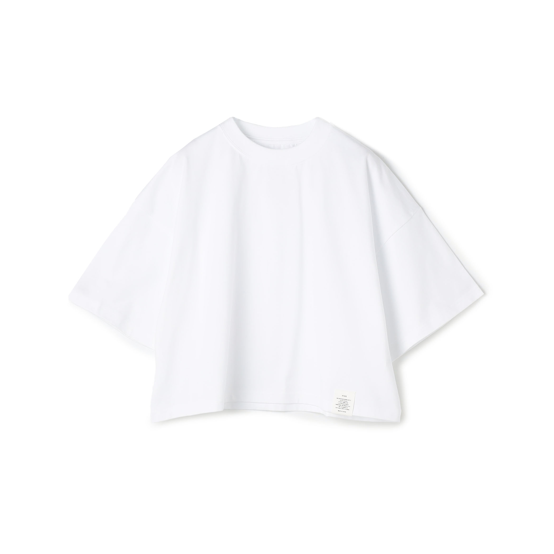 HYKE CROPPED SHORT-SLV TEE