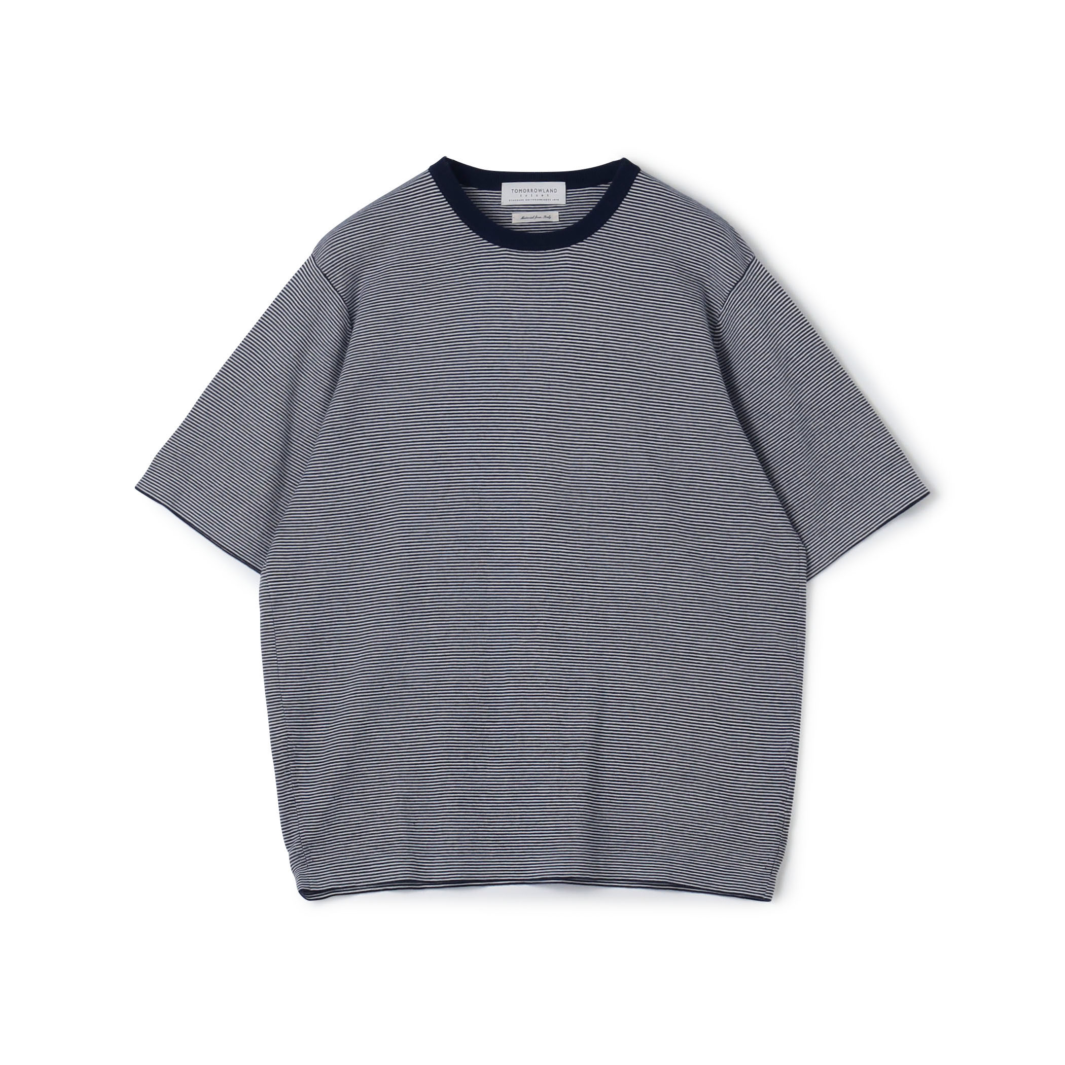 ■TOMORROWLAND tricot シーアイランドコットン ハーフスリーブクルーネックニット