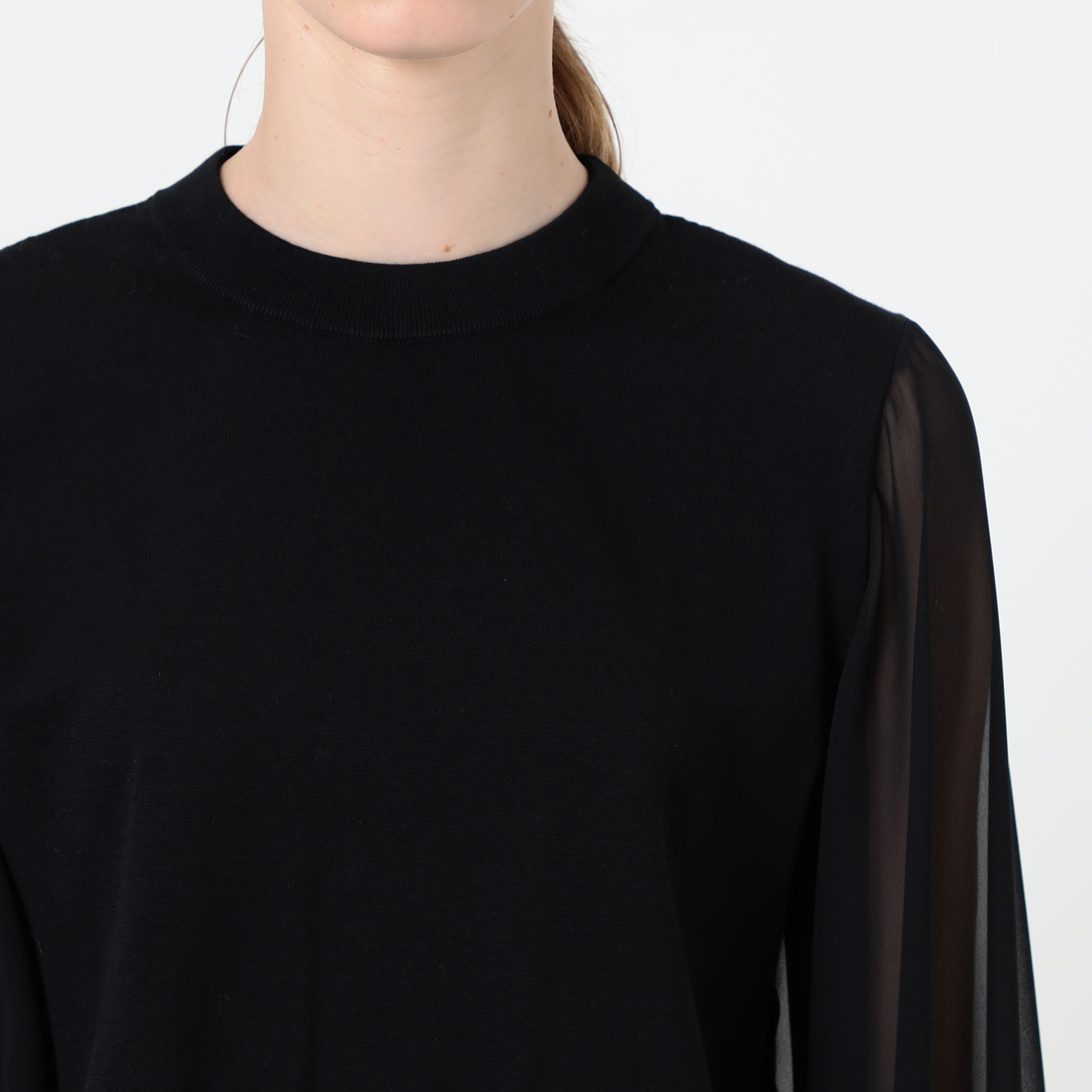 HYKE SHEER SLEEVES KNIT｜トゥモローランド 公式サイト