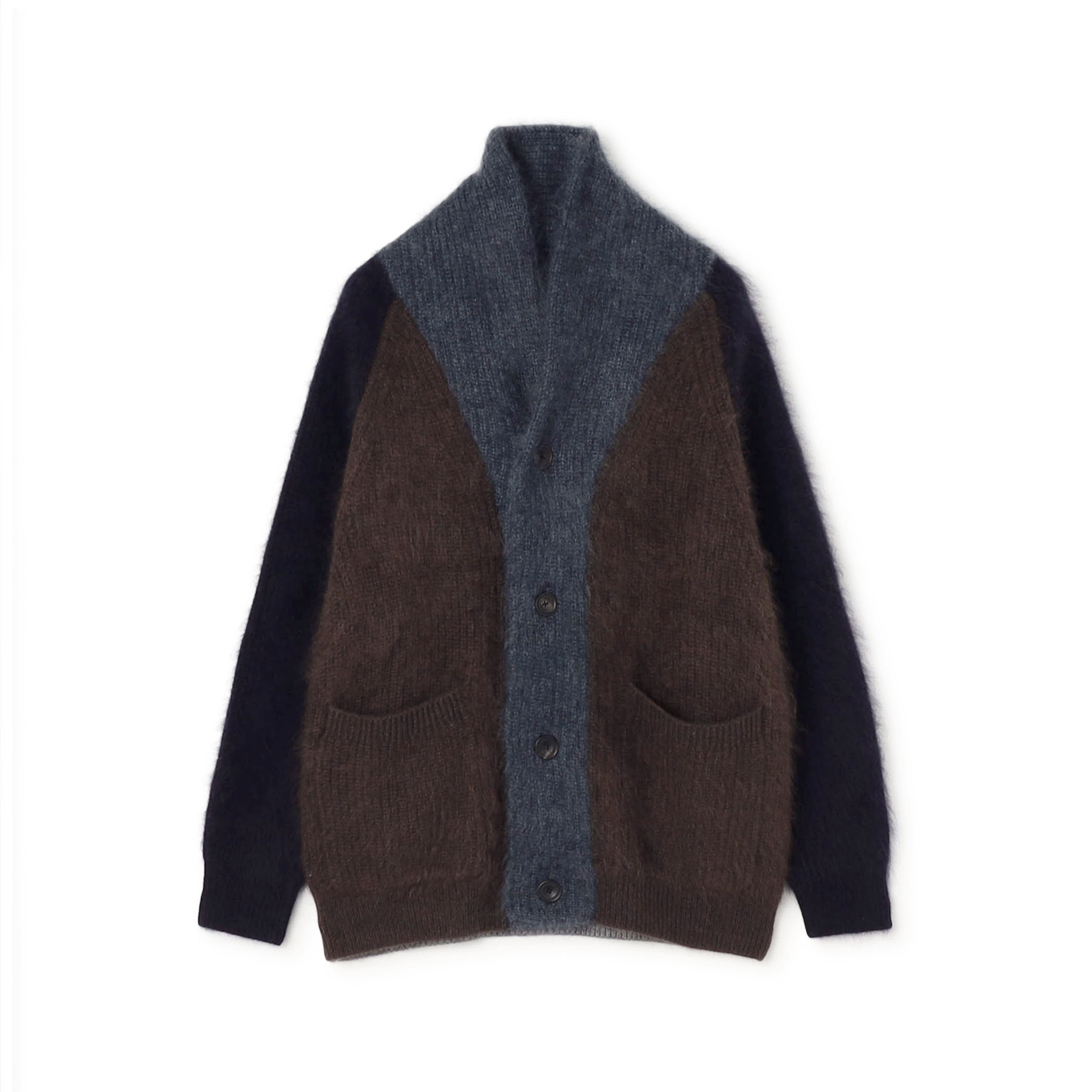 【WEB先行予約】TOMORROWLAND tricot ウールファー ショールカラーカーディガン