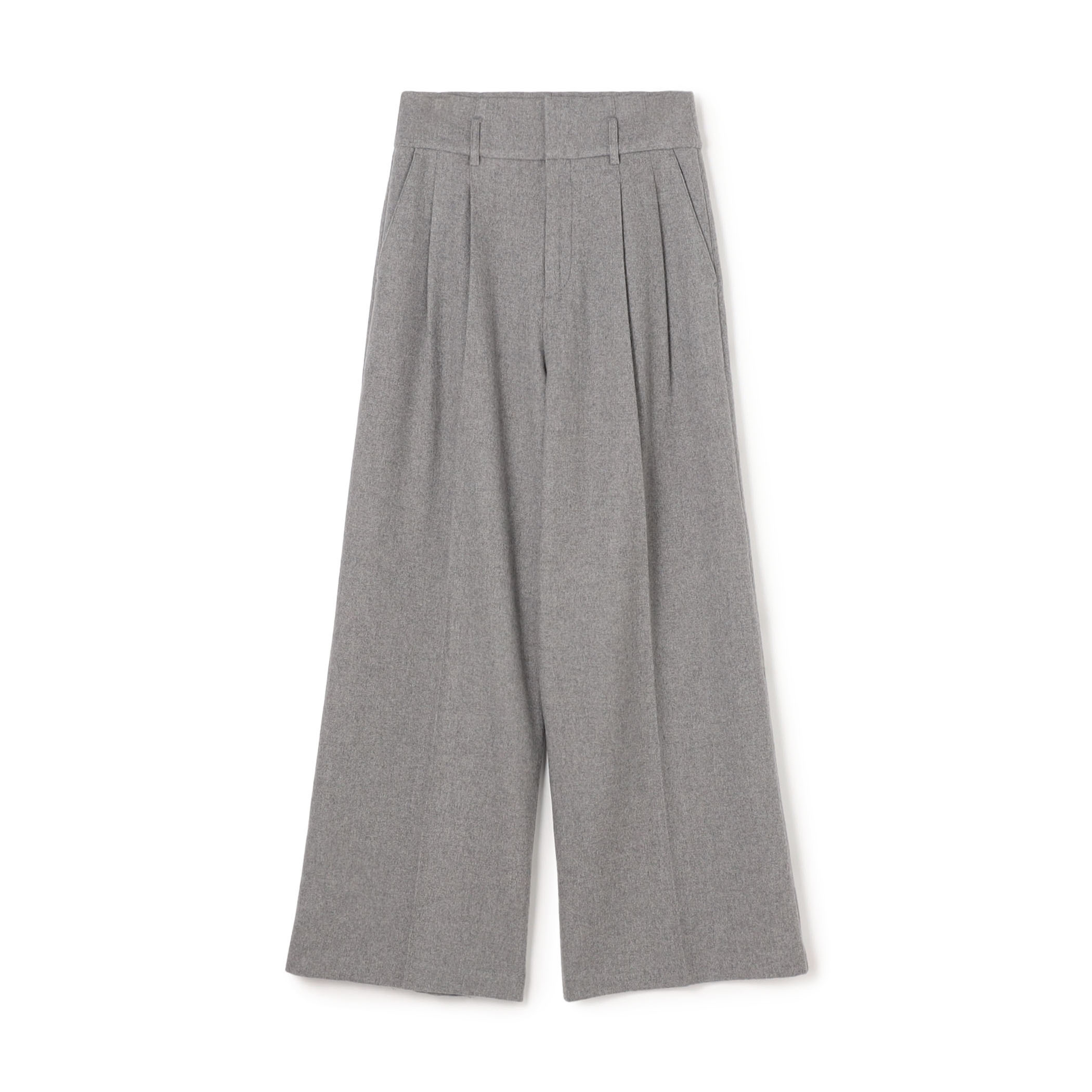 ウールカシミヤブレンド プリーツトラウザーパンツ WWWF1096