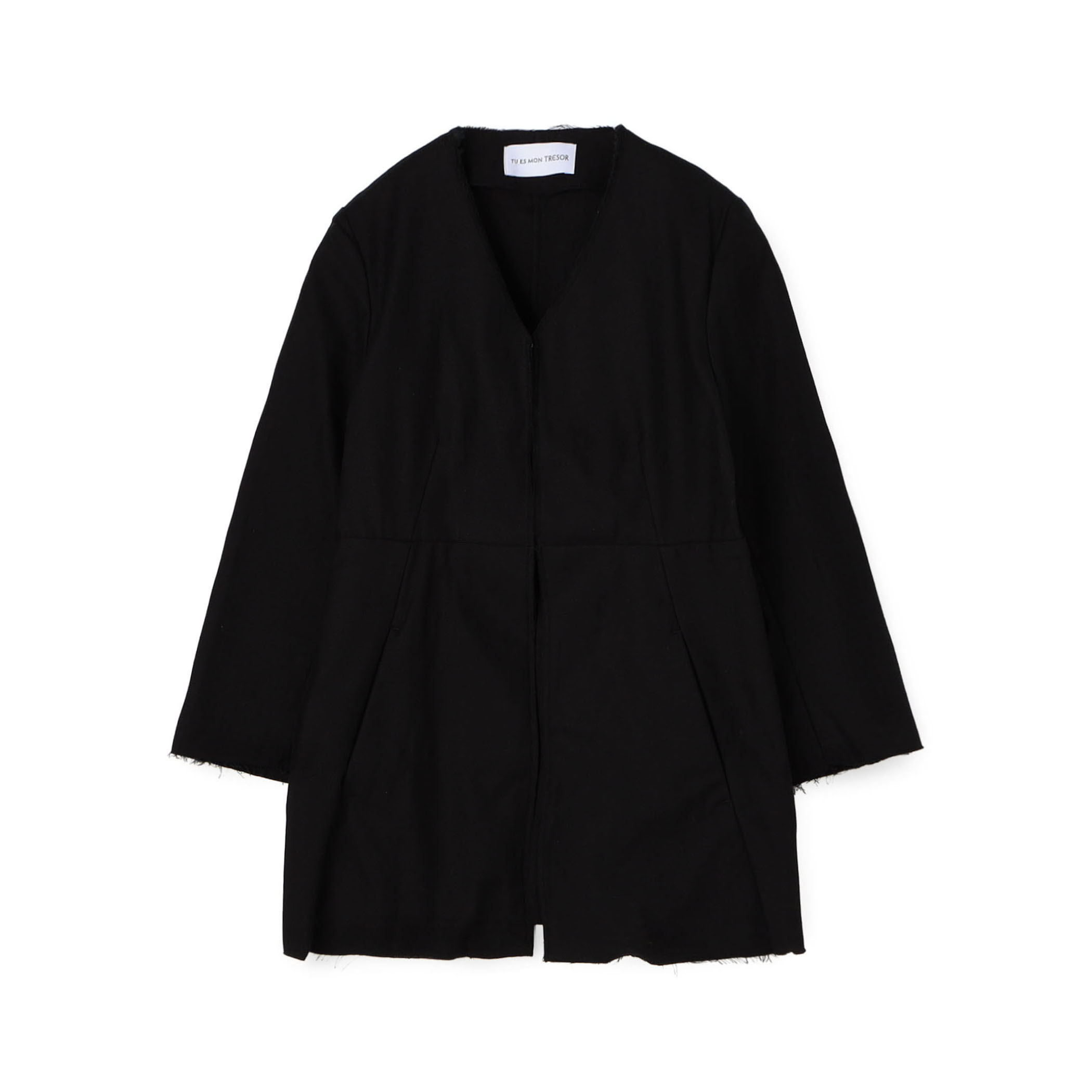 Tu es mon Tresor V-neck コットン ジャケット