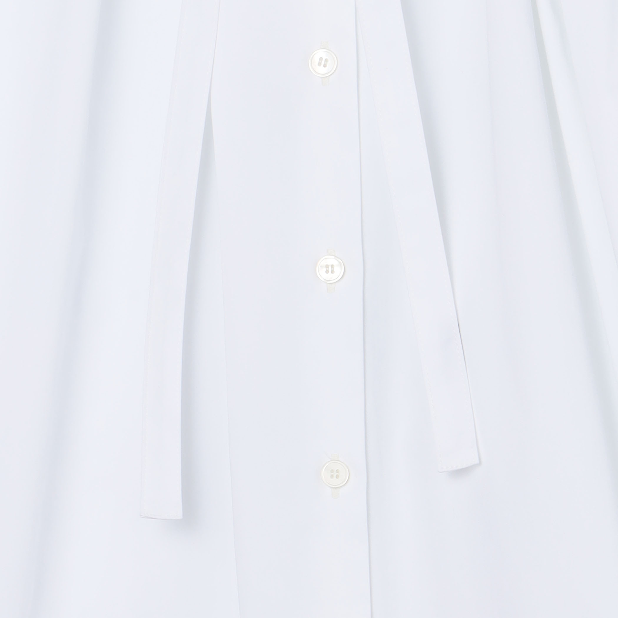 ソフトストレッチサテン フリルカラーシャツワンピース