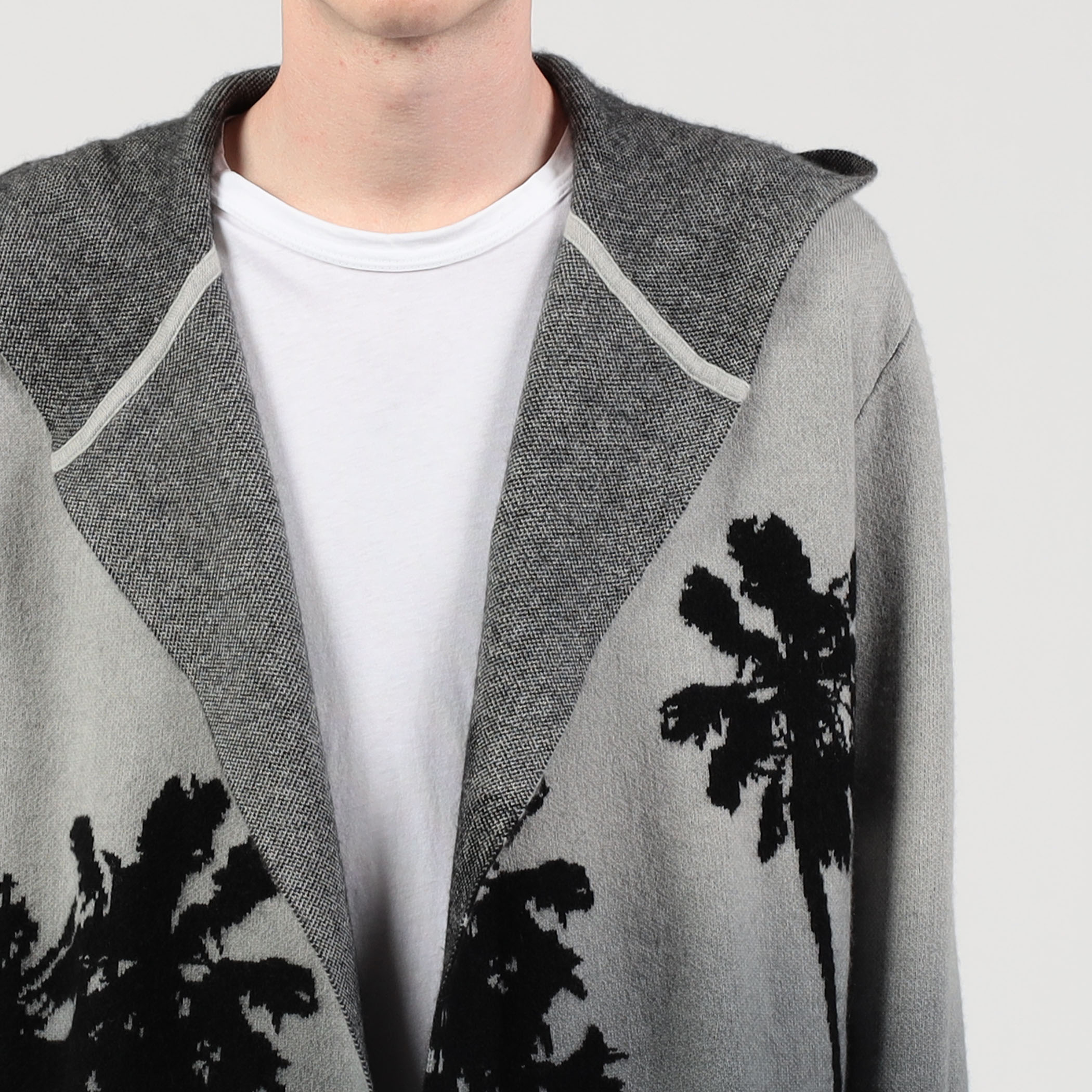 オンブレパーム カシミヤ フーデッドカーディガン MCG2153