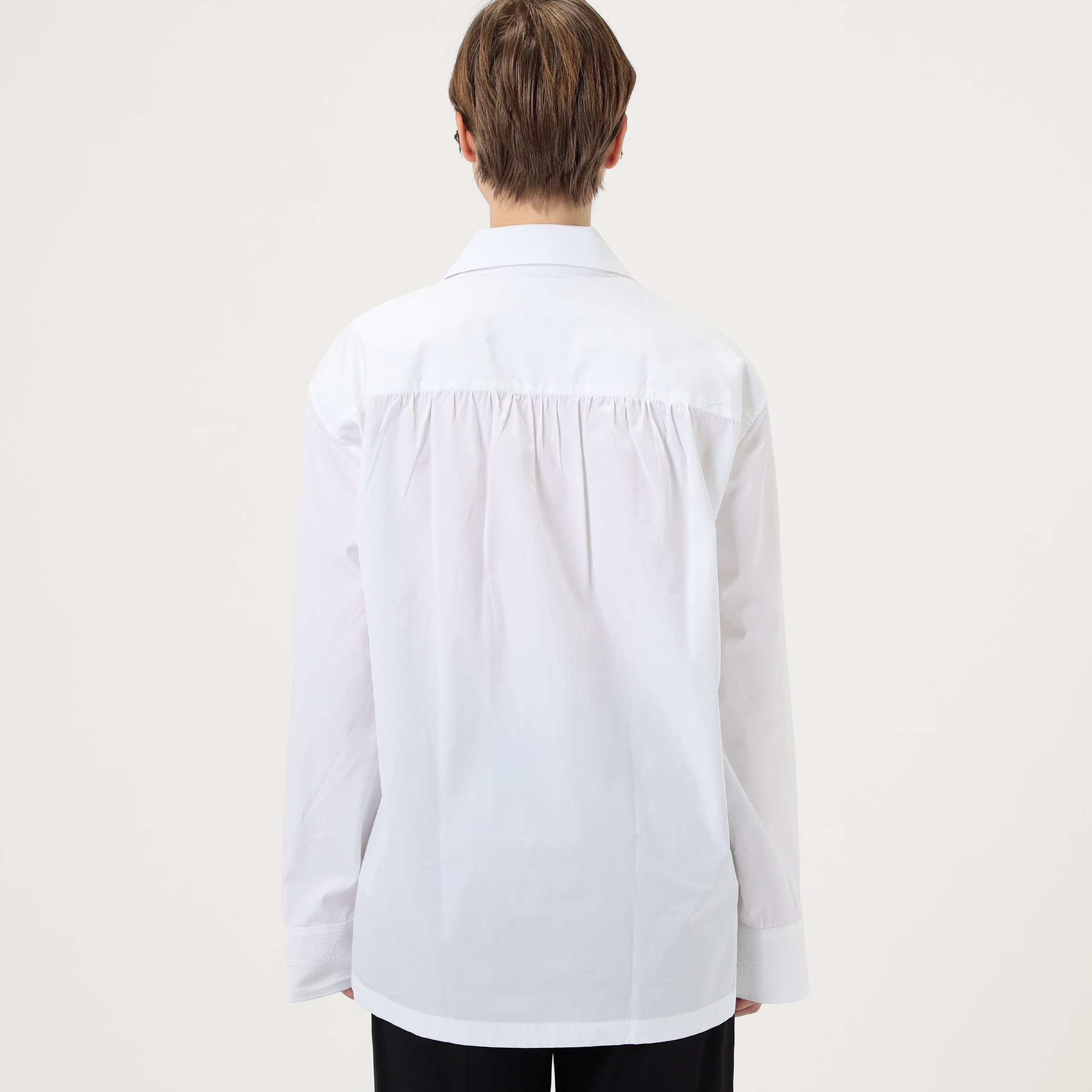 BOURRIENNE ARTISAN コットン オープンカラーシャツ