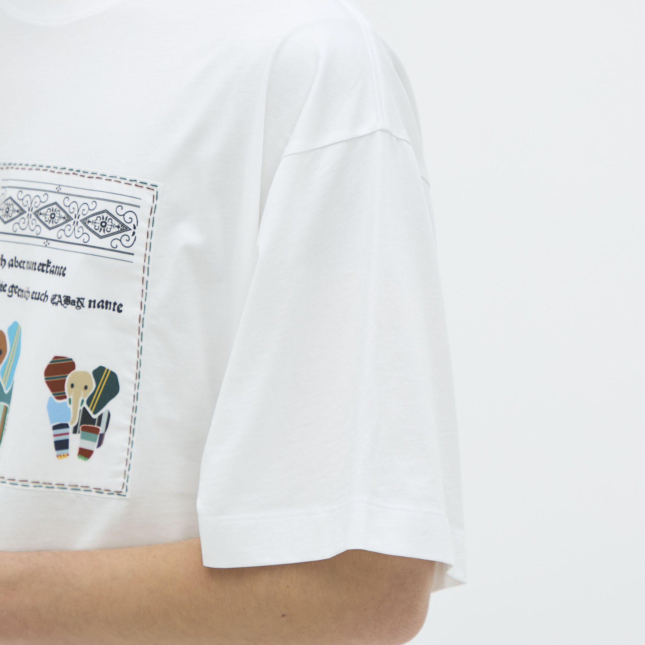 CABaN スビンコットン MIX PATTERNED ELEPHANT Tシャツ