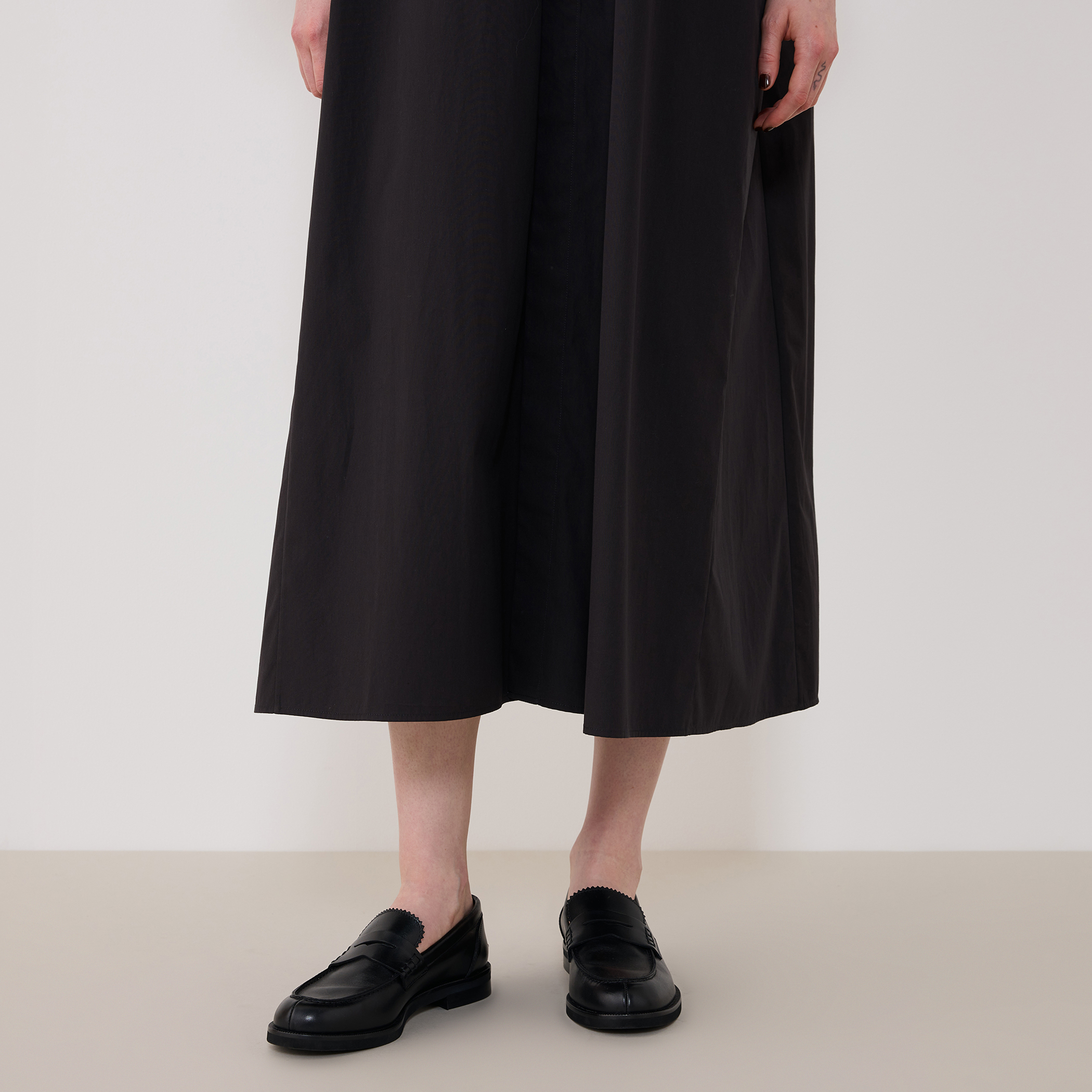 maariさん着用　ポプリンスタンドネックワンピース コンパクトポプリン スタンドネックシャツワンピース