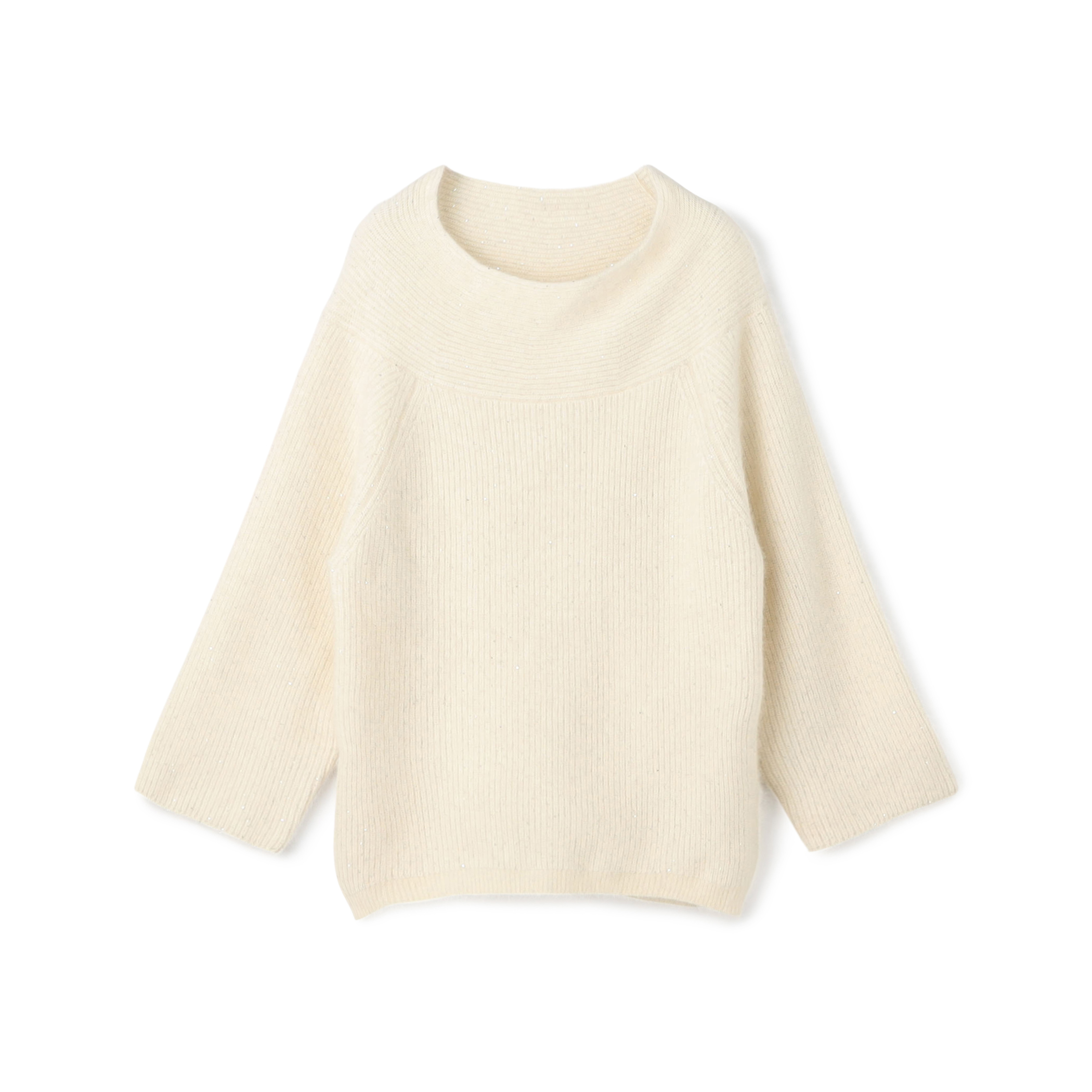 フォックスカシミヤ オフショルダープルオーバー