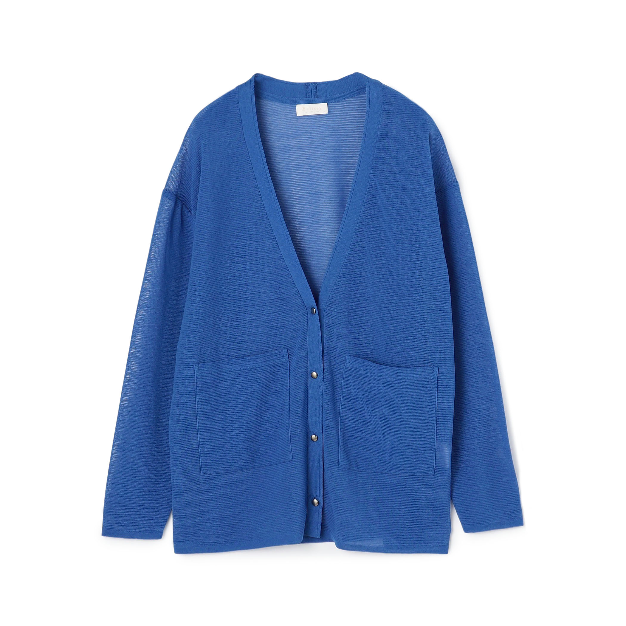 ダブルカバーコットンナイロン Vネックカーディガン